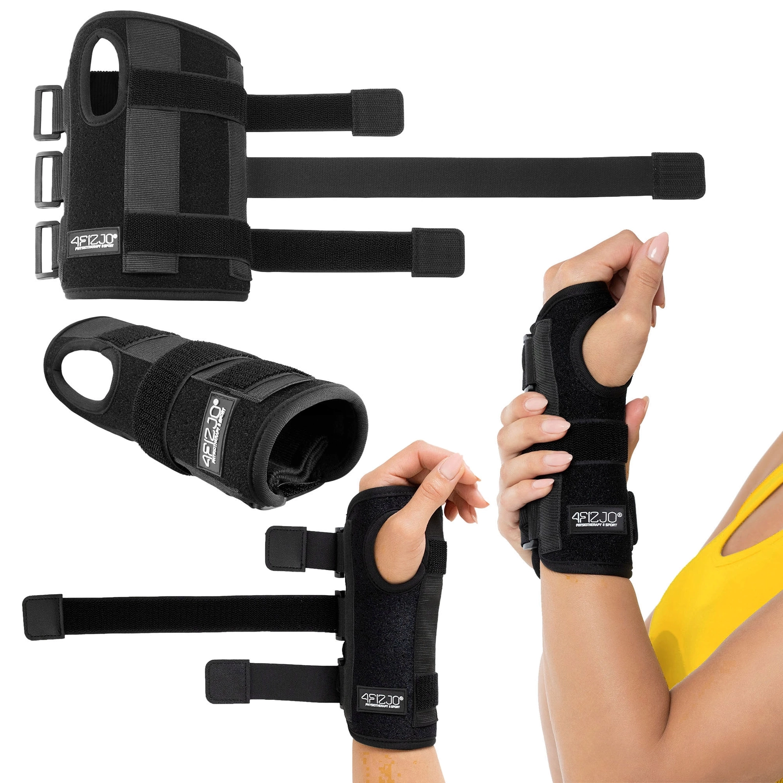Left Wrist Brace with Rigid Splint for Injury Support