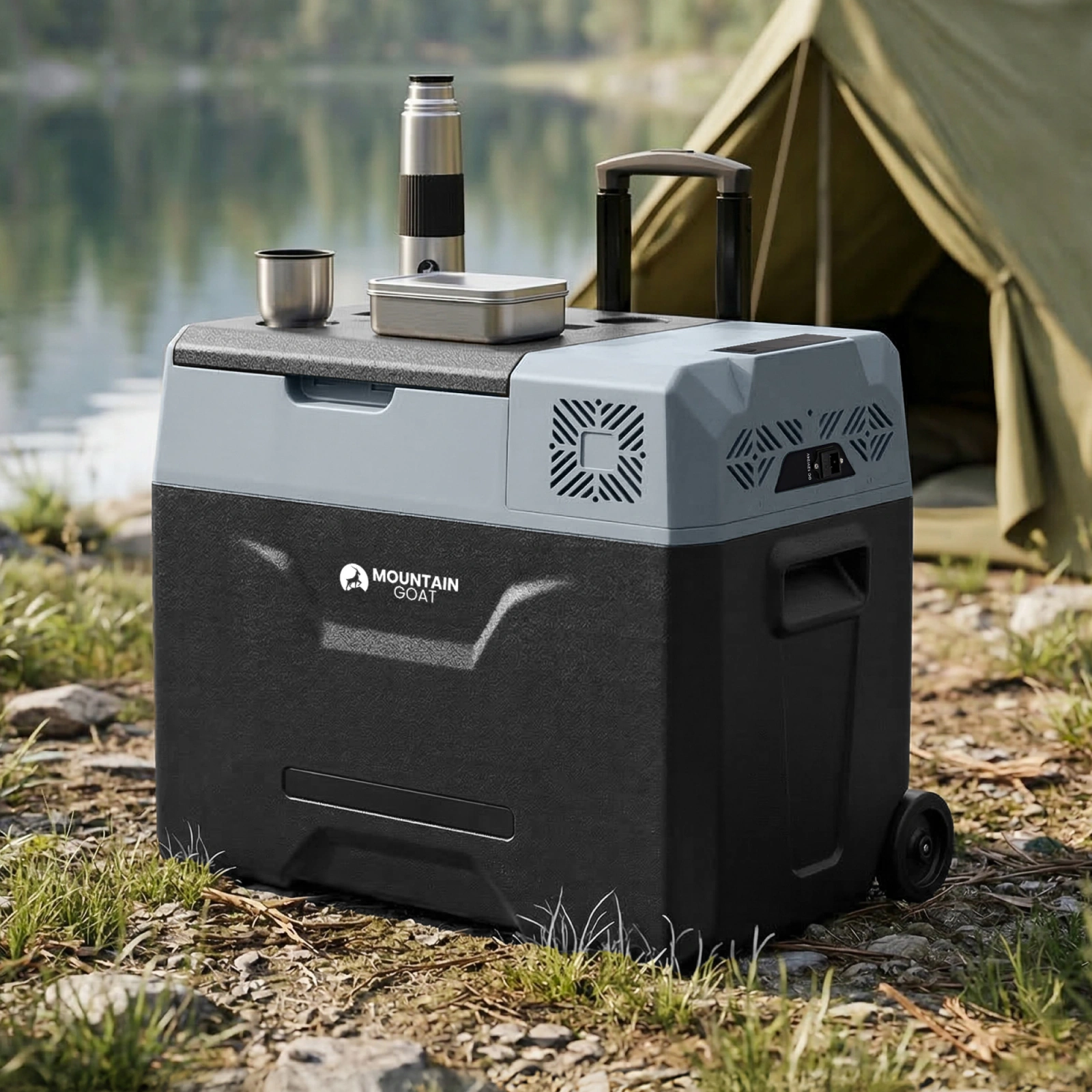 4Fizjo Mountain Goat Xtreme 47.3L Compressor Cooler, Black/Grey