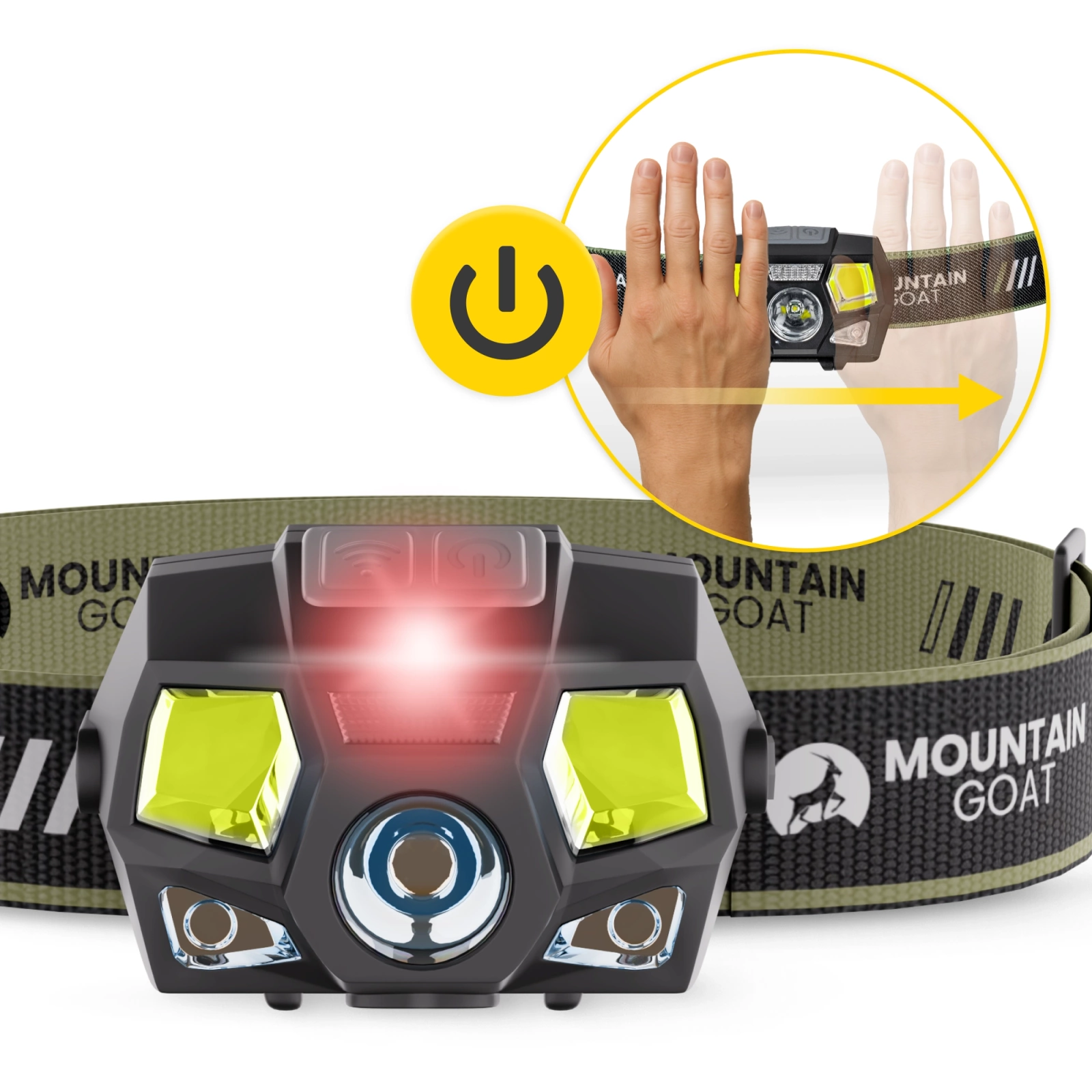 4Fizjo Mountain Goat LED Headlamp, 350 LM, Black