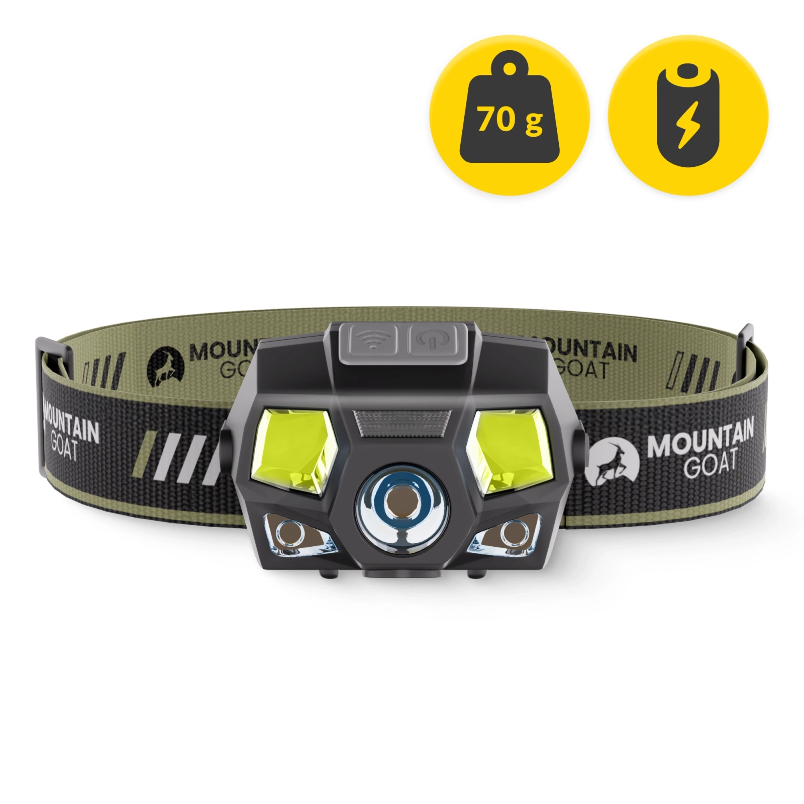 4Fizjo Mountain Goat LED Headlamp, 350 LM, Black