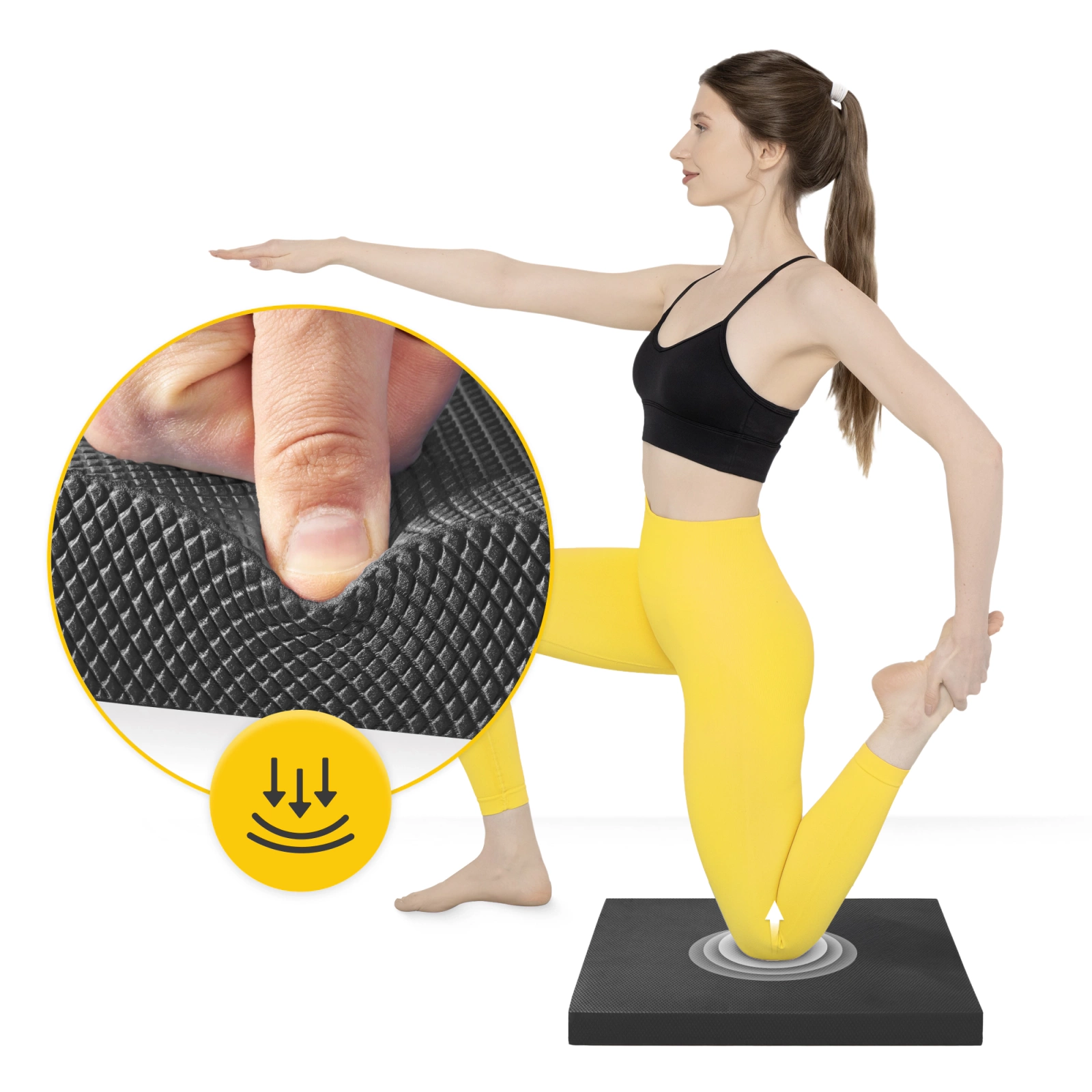 4Fizjo Balance Pad līdzsvara paklājiņš, melns