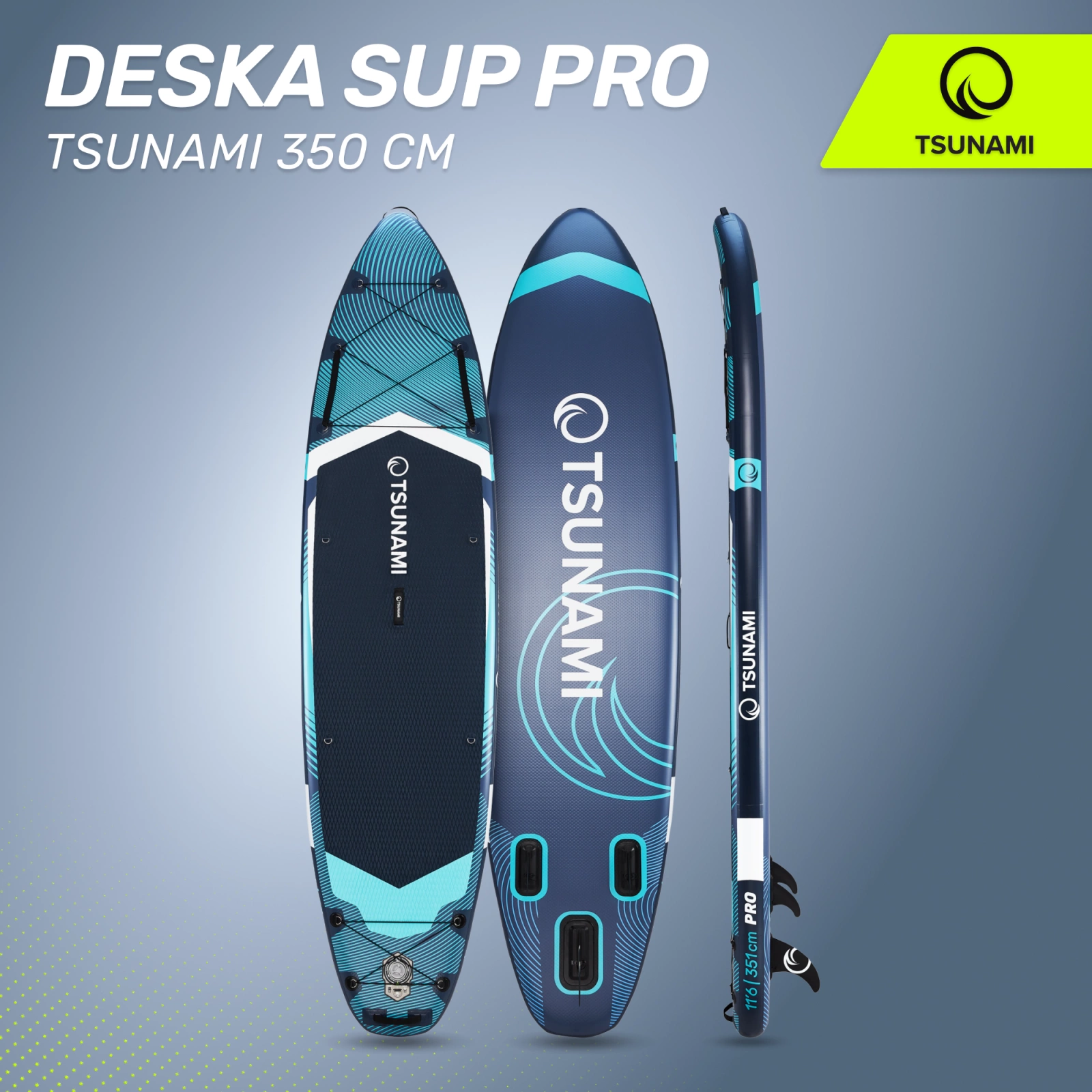 4Fizjo TSUNAMI T12 Inflatable SUP Board 350 cm, Multicolor