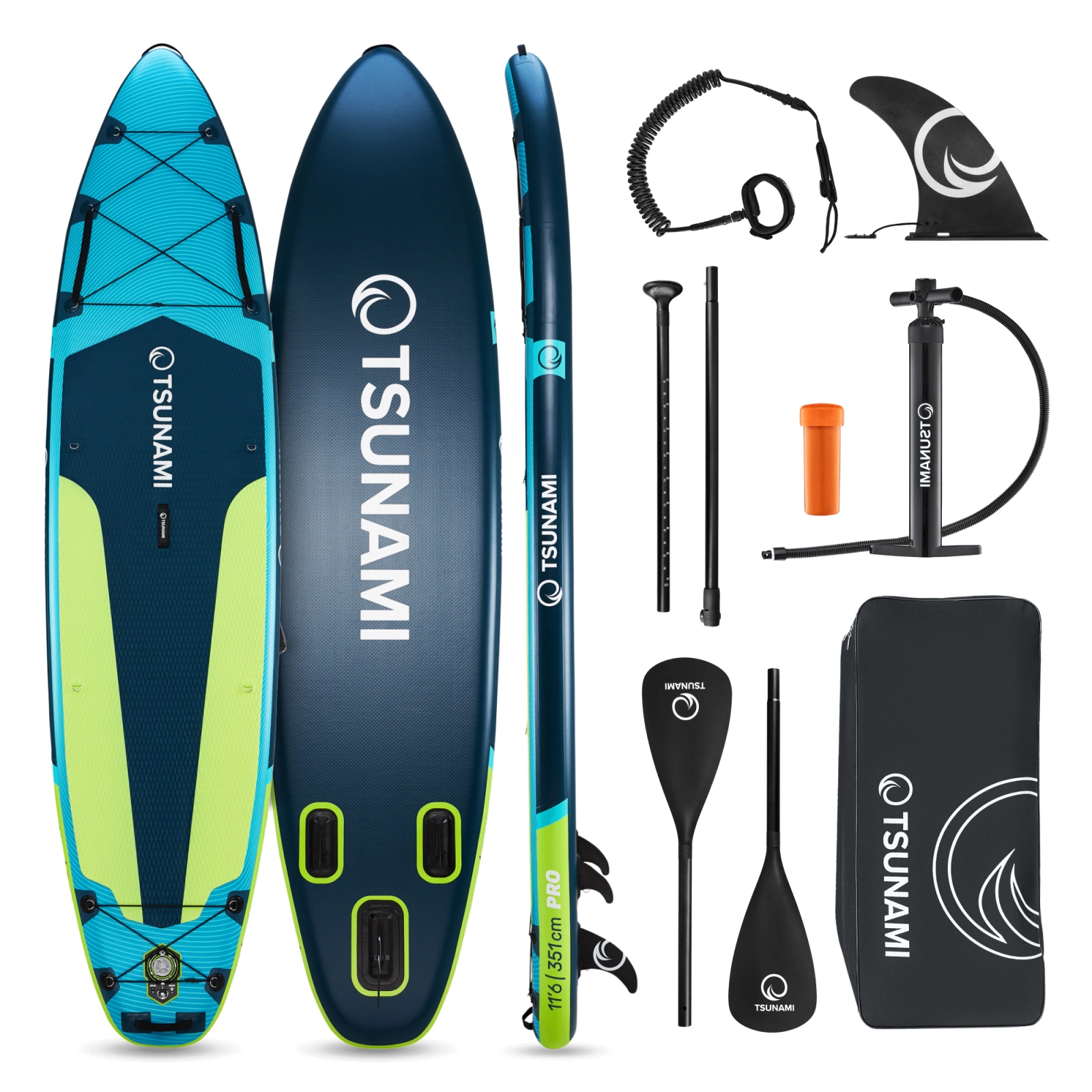 4Fizjo 1836 TSUNAMI piepūšamais SUP dēlis 350 cm, daudzkrāsains
