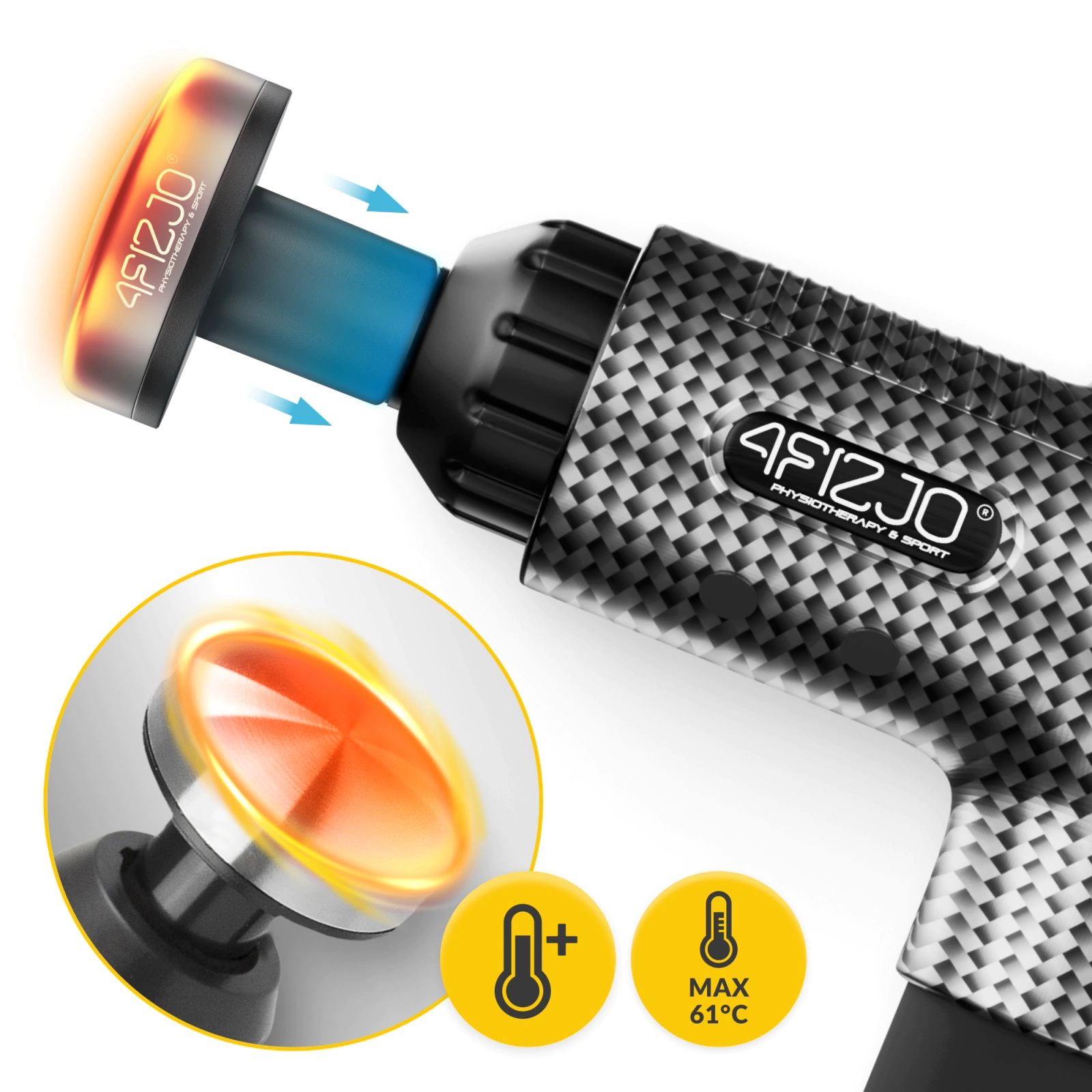 4Fizjo 1050 Heating Attachment for Massage Gun
