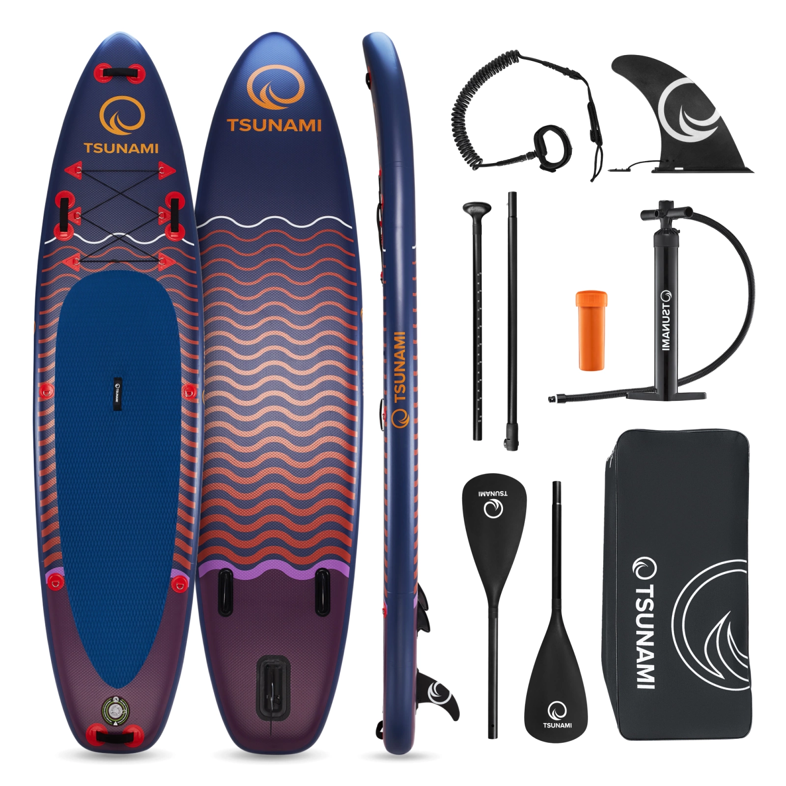 4Fizjo TSUNAMI 350 cm piepūšamais SUP dēlis T05, daudzkrāsains