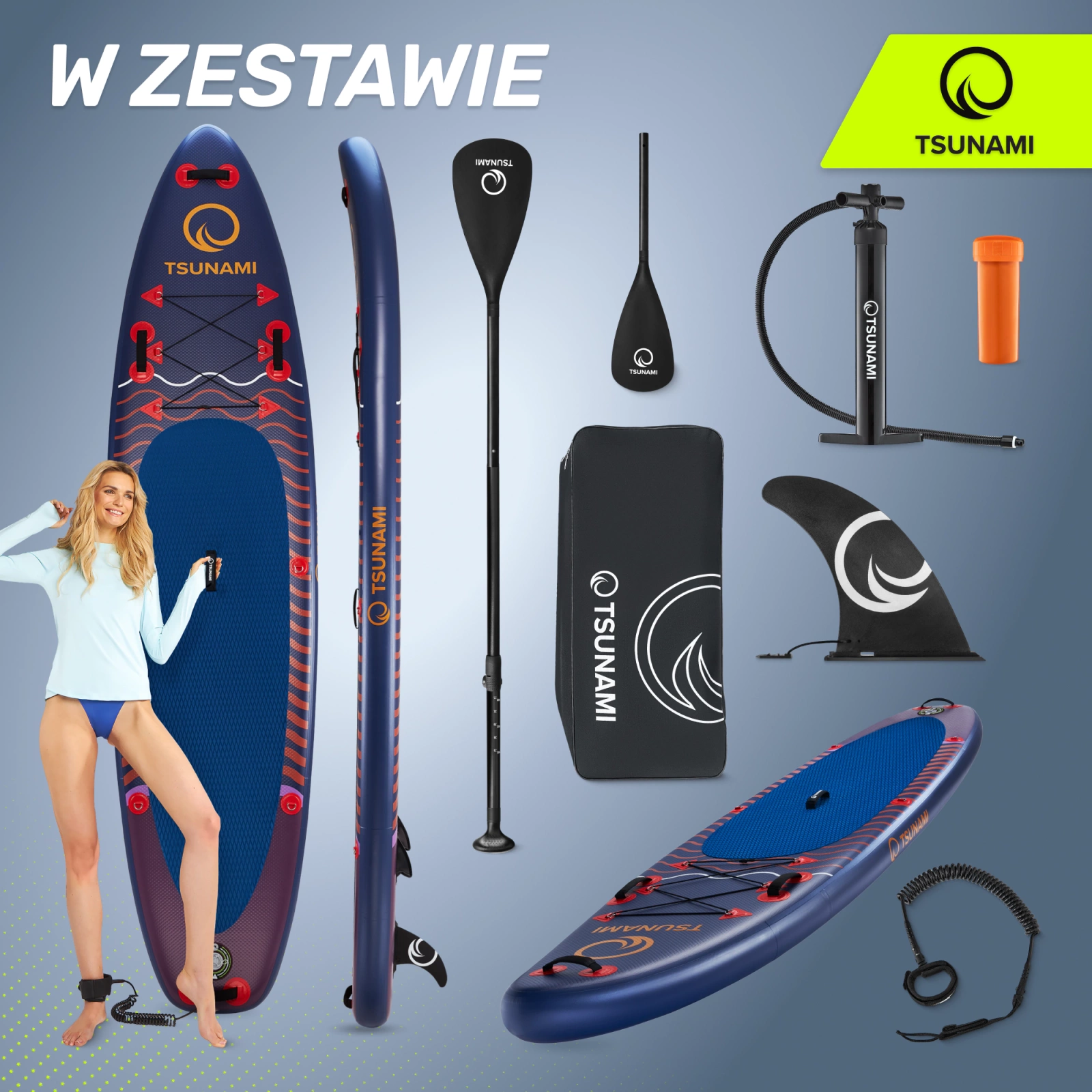 4Fizjo TSUNAMI 350 cm Inflatable SUP Board T05, Multicolor