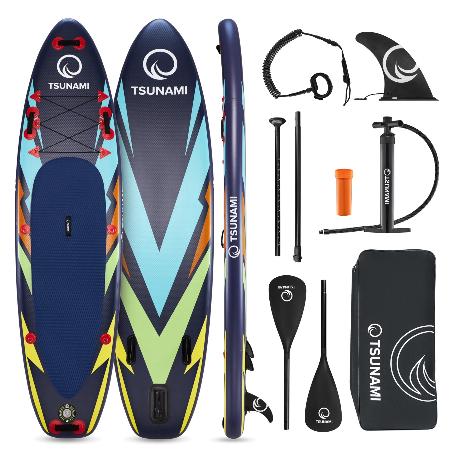4Fizjo TSUNAMI T08 piepūšamais SUP dēlis 320 cm, daudzkrāsains