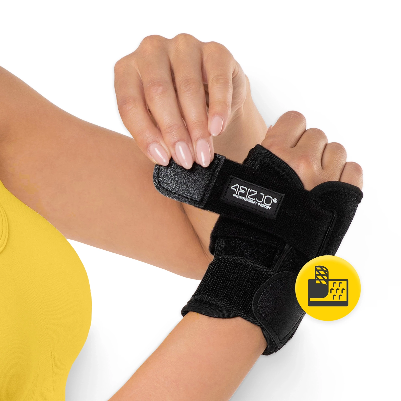 4Fizjo 863 Universal Wrist and Thumb Brace, Black