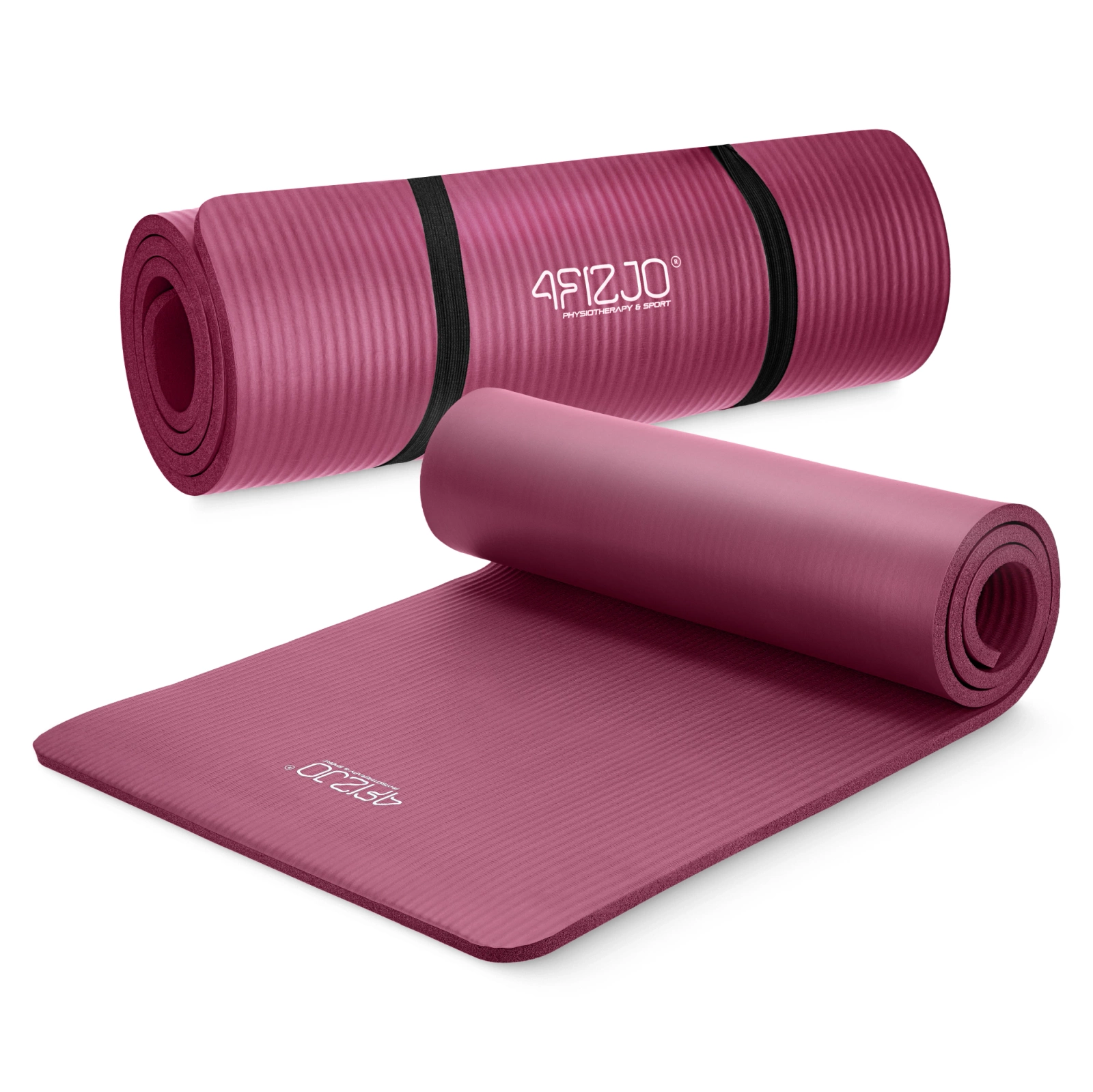 Vingrošanas paklājiņš NBR fitnesam un jogai 180 × 60 × 1,5 cm, bordo