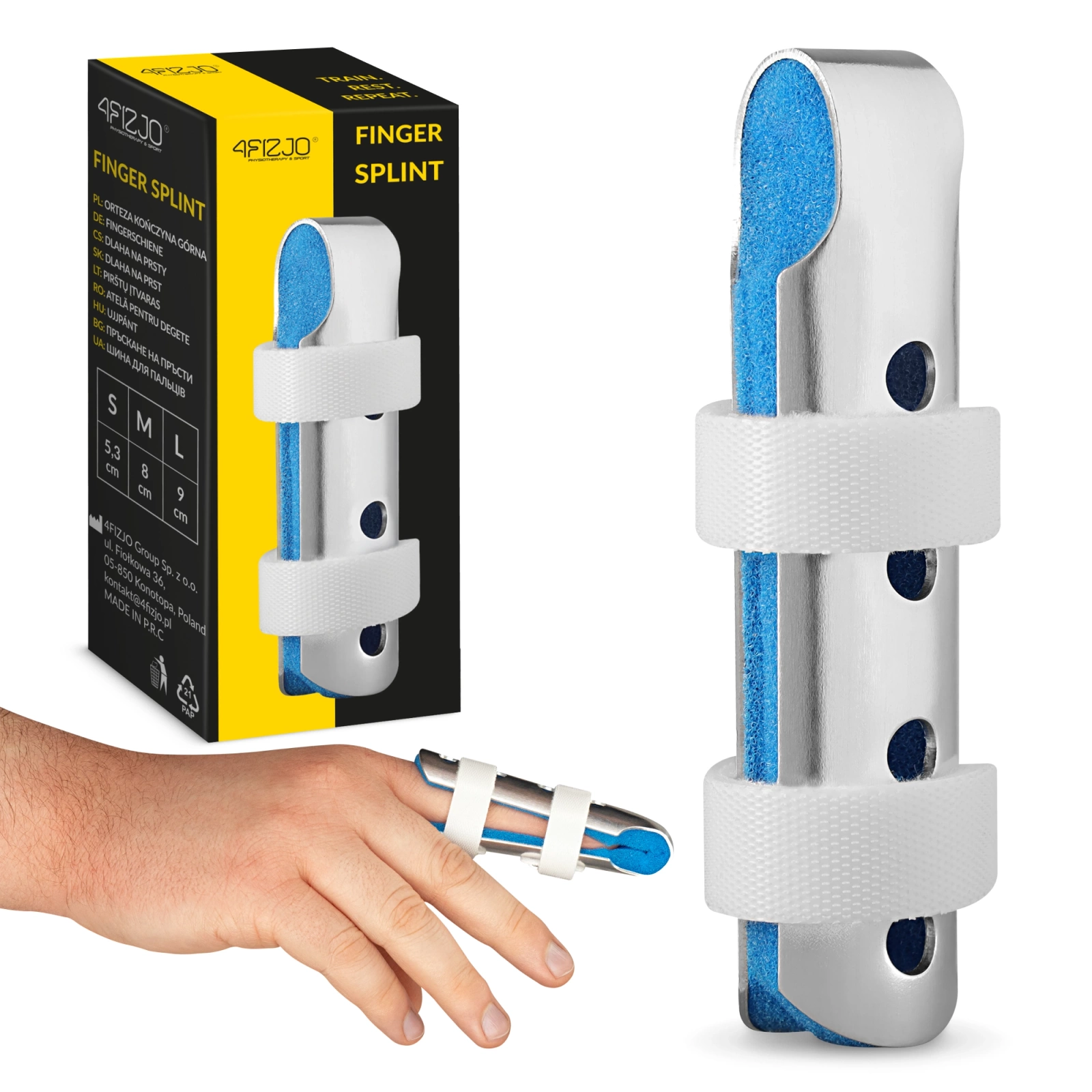MED Finger Splint Brace for Injured Fingers, Size L