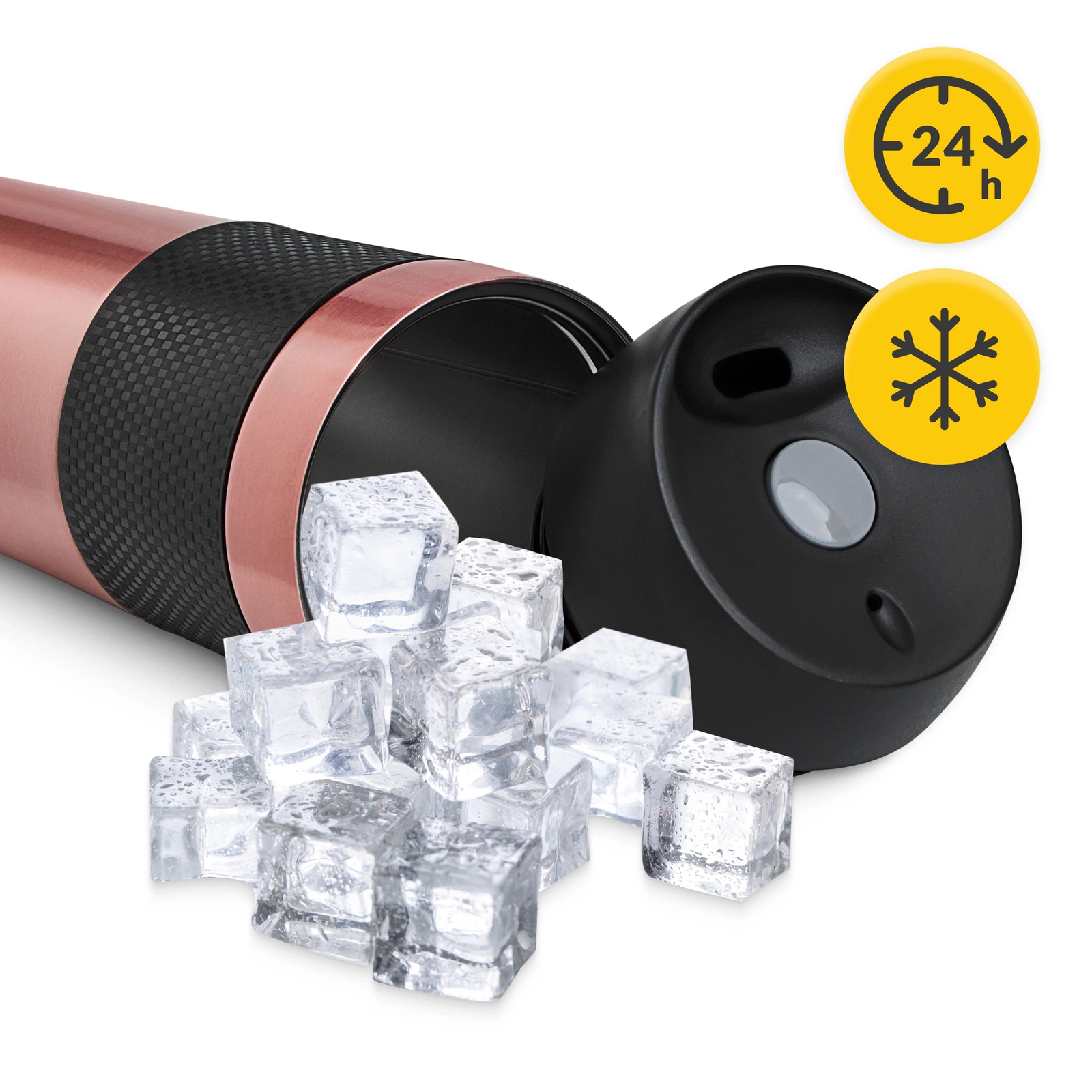 4Fizjo Mountain Goat TRAVEL Thermal Mug, 450 ml, Pink