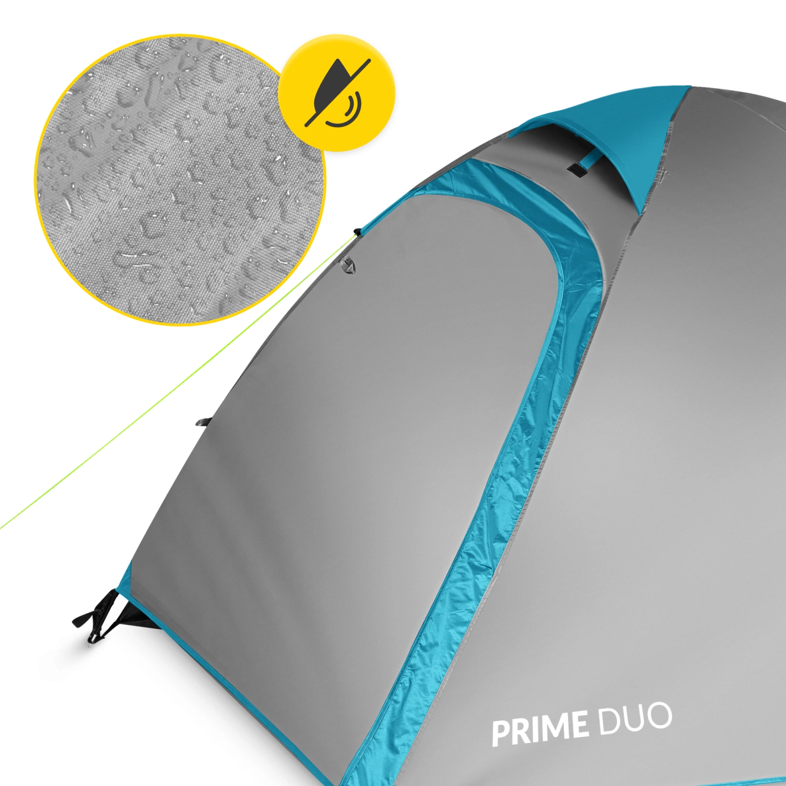 Mountain Goat Prime Duo 2-Person Camping Tent, Grey