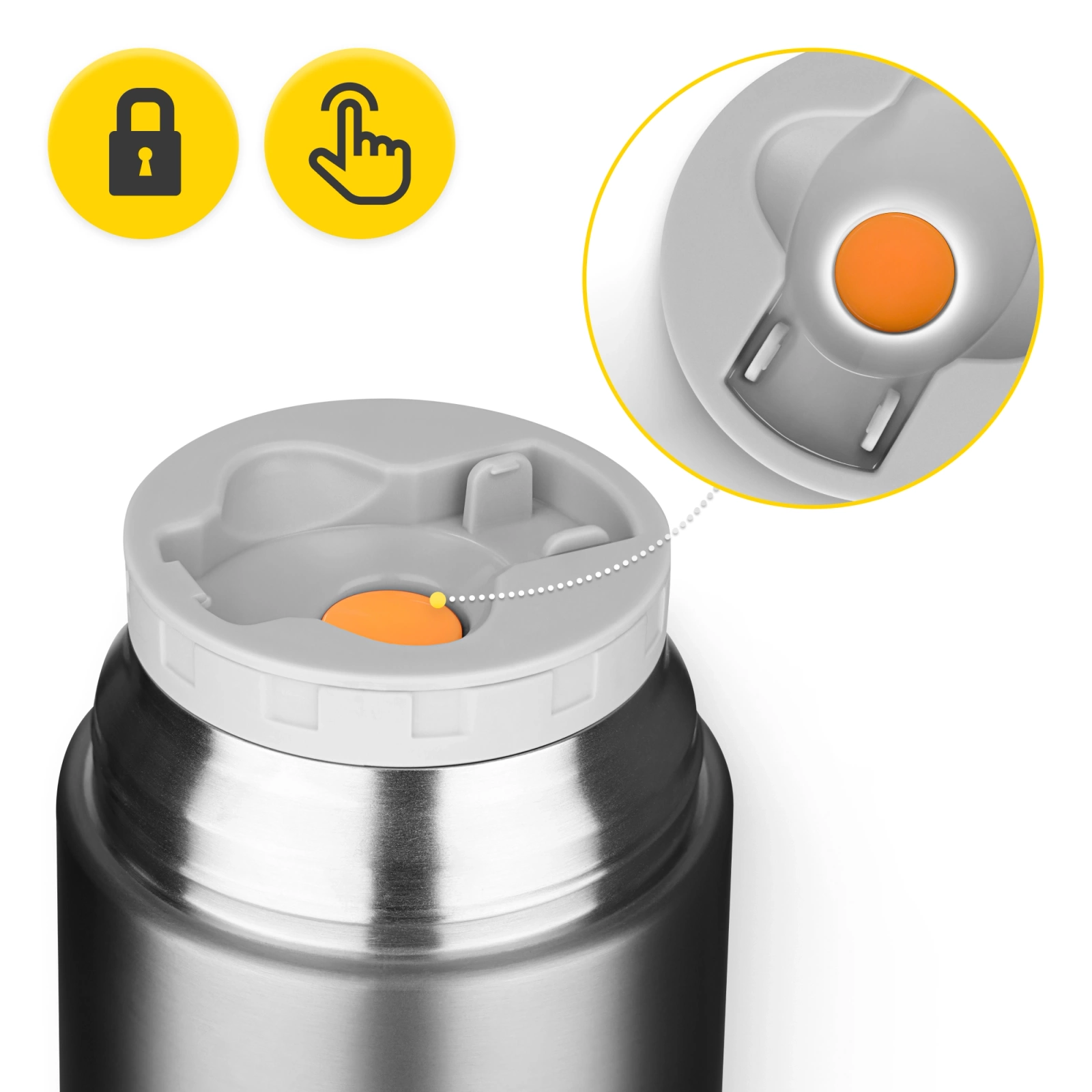 4Fizjo Mountain Goat Food Flask 720 ml, Silver