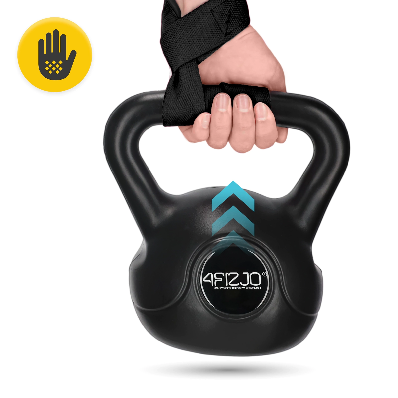 4Fizjo 1704 Deadlift Training Straps, Black