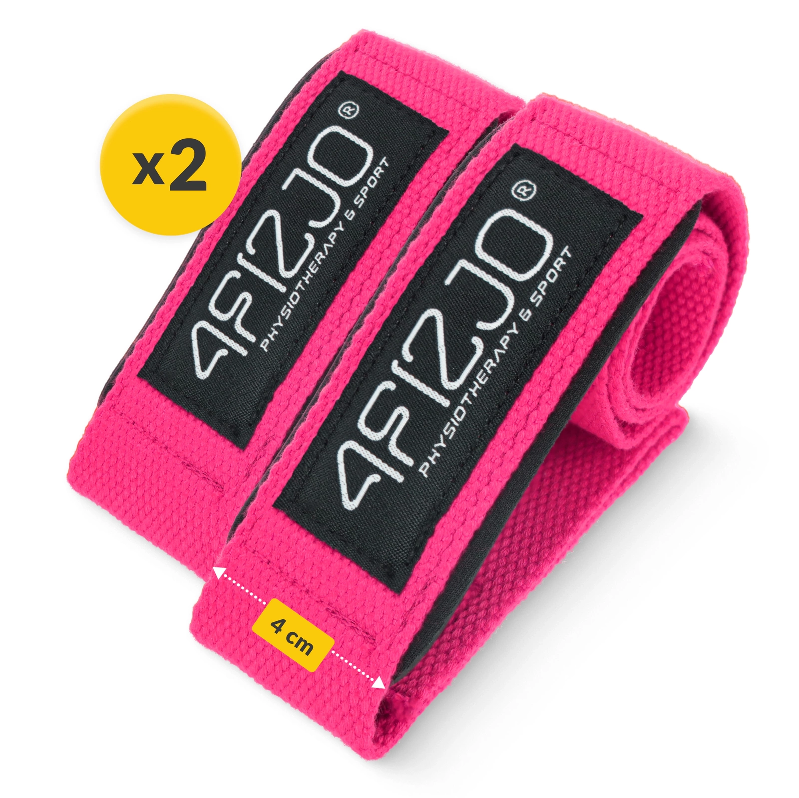 Ремни для тяги 4Fizjo Deadlift Straps, розовые