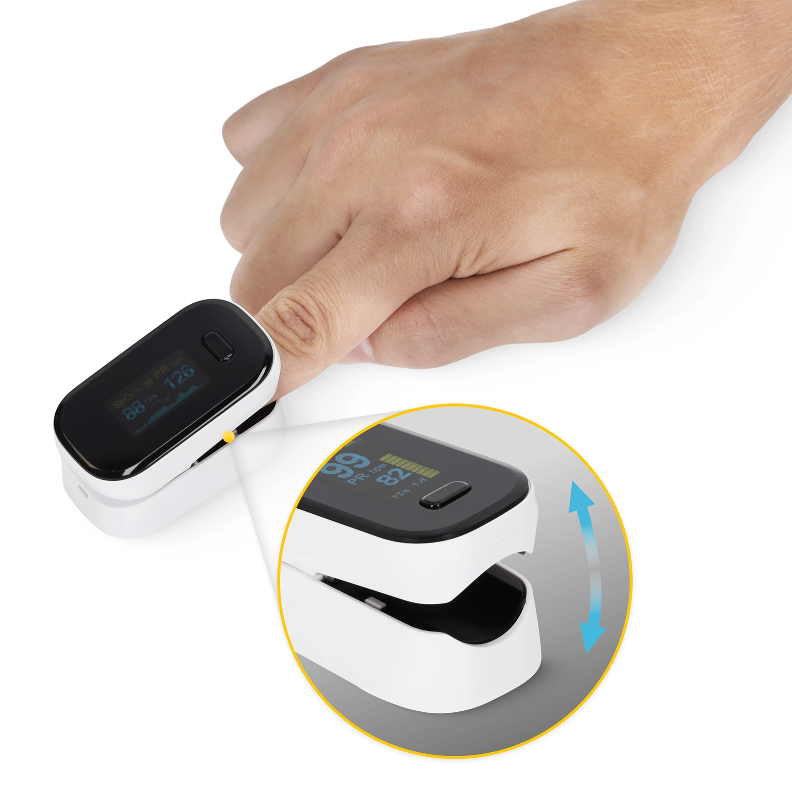 4Fizjo 1344 ULTRA Fingertip Pulse Oximeter, White