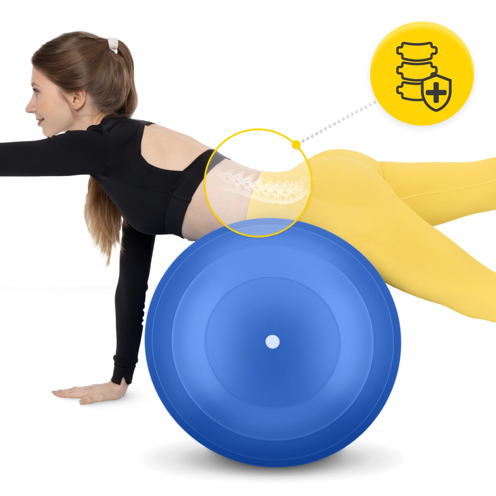 Гимнастический мяч 4Fizjo Peanut Air Ball 45x90 см, синий