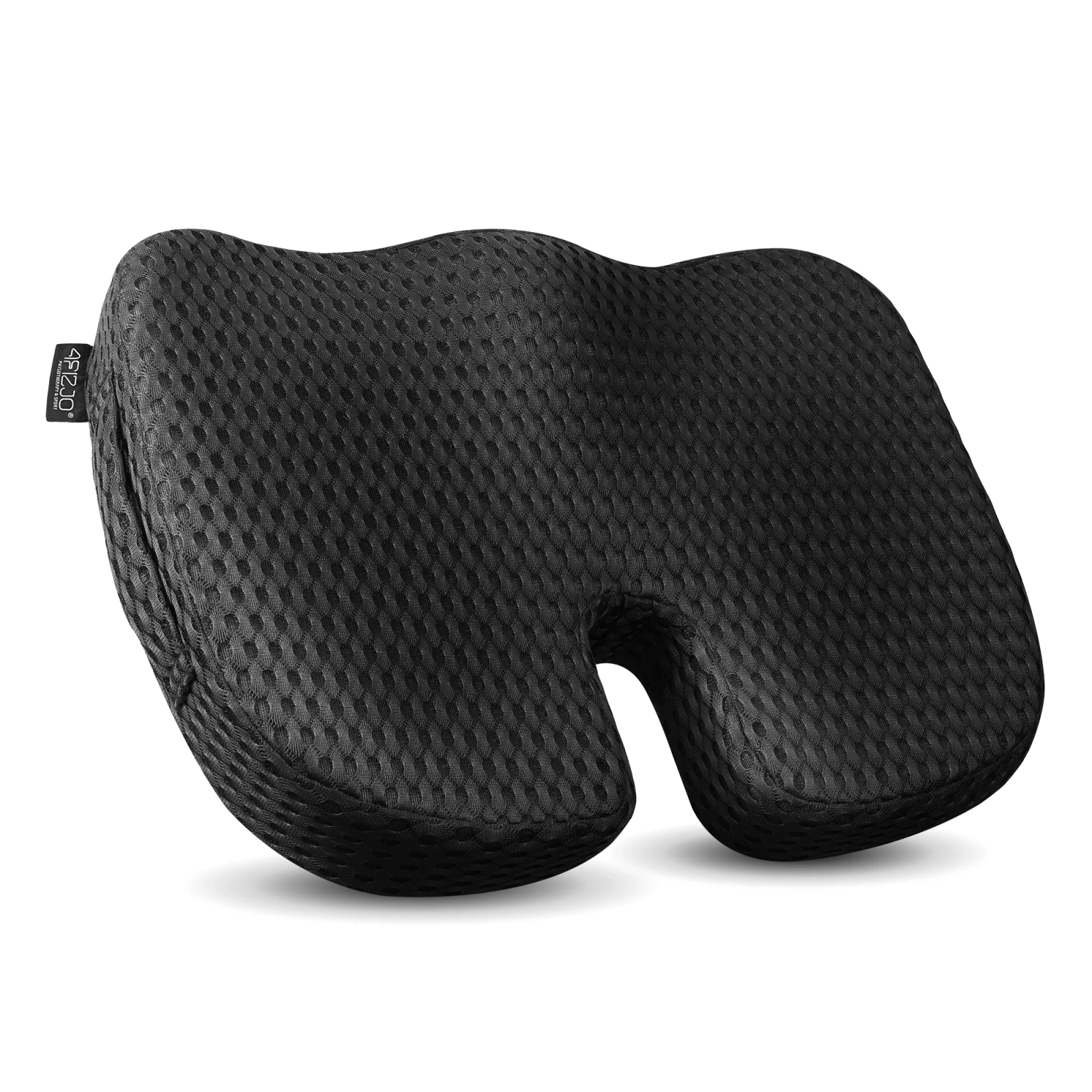 Ortopēdiskais sēdekļa spilvens ar atmiņas putām, melns