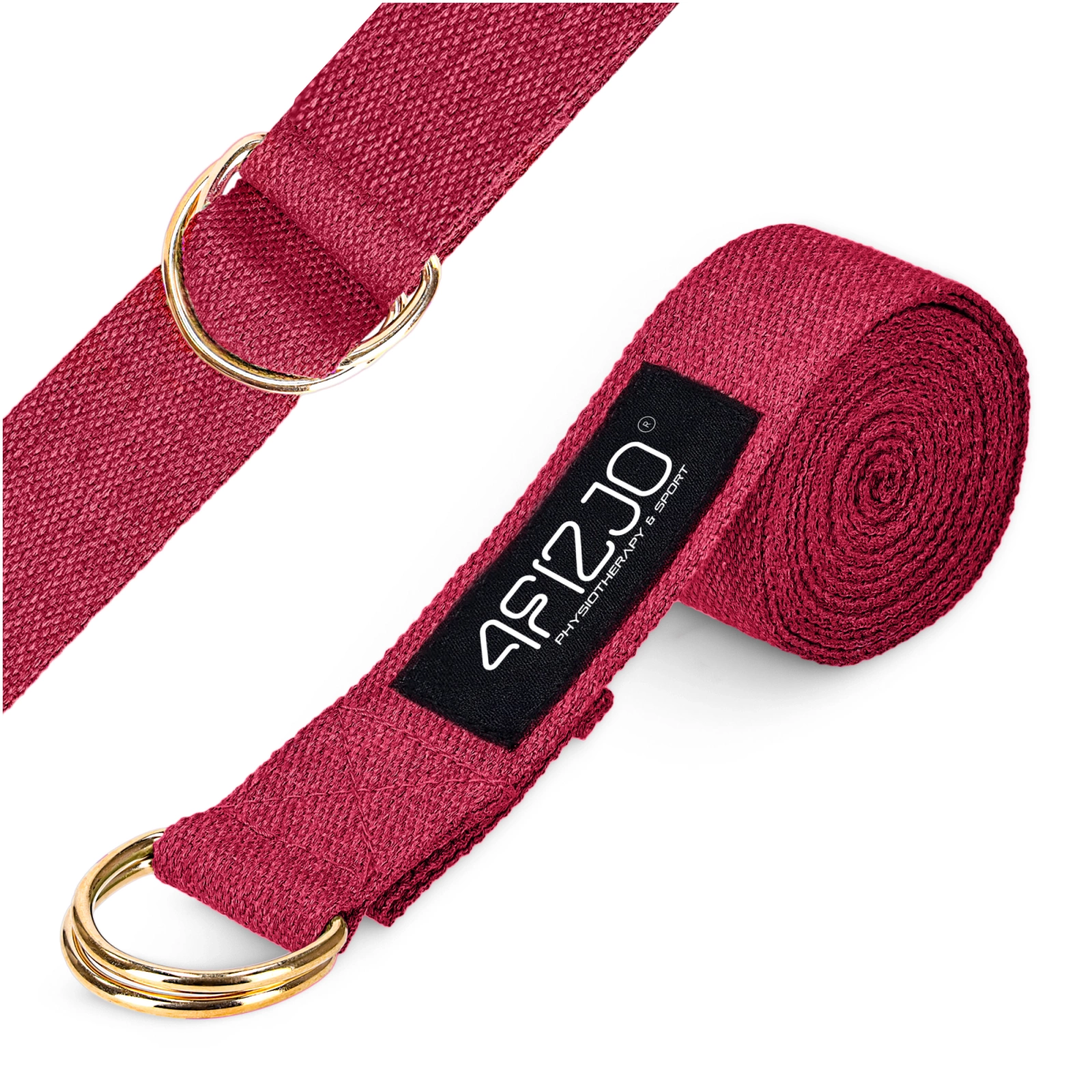 4FIZJO Yoga Strap for Stretching 300 cm, Red
