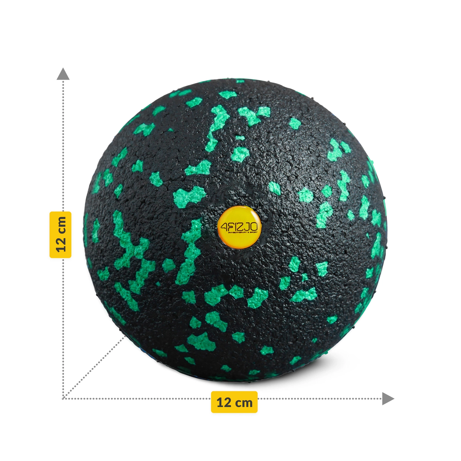 4Fizjo EPP masāžas bumbiņa 12 cm, melna/zaļa