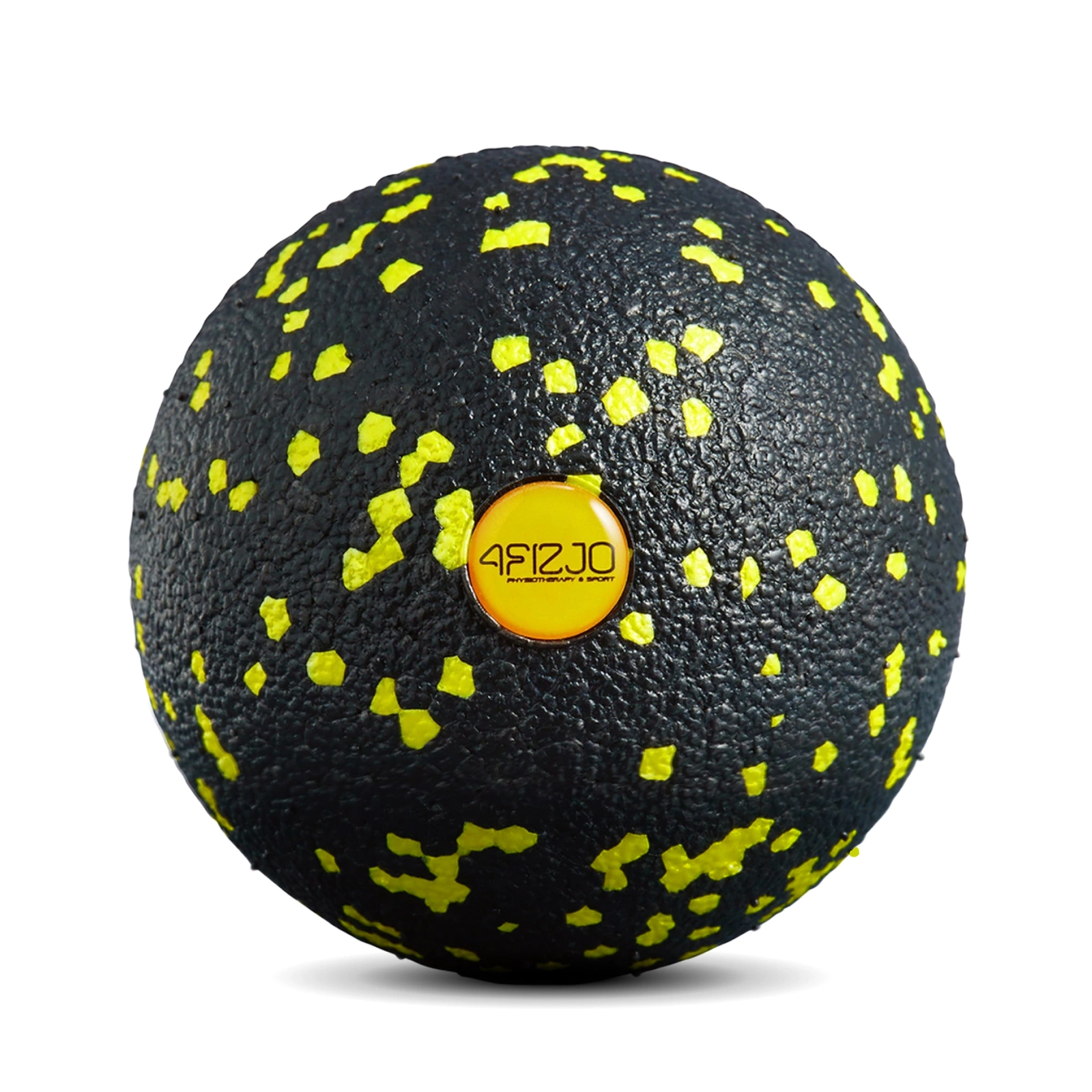 Cieta EPP masāžas bumbiņa rehabilitācijai 8 cm, dzeltena