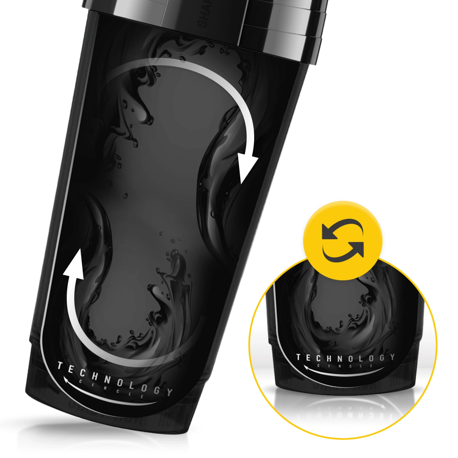 4Fizjo ULTRA Sports Shaker 700 ml, Black