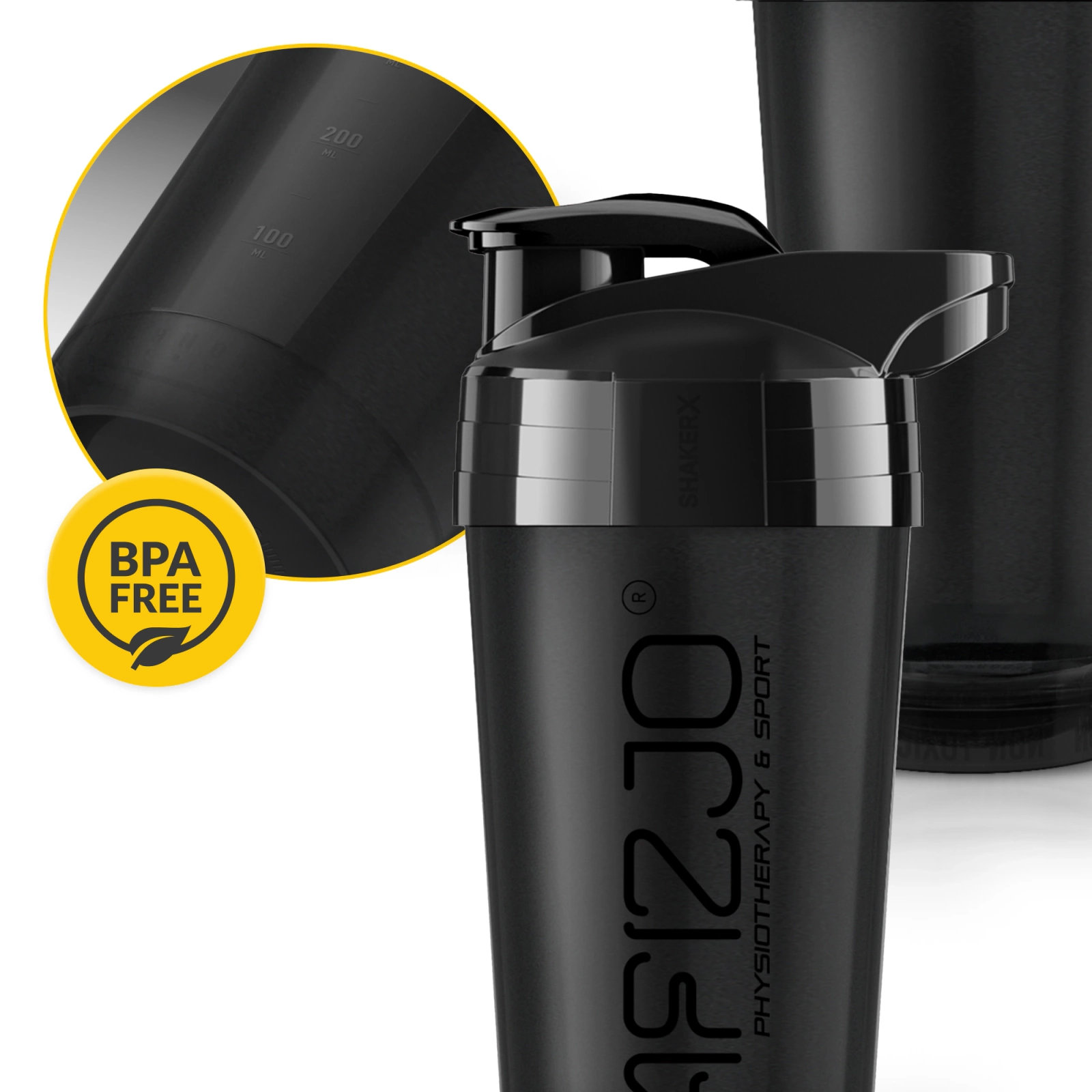 4Fizjo ULTRA Sports Shaker 700 ml, Black