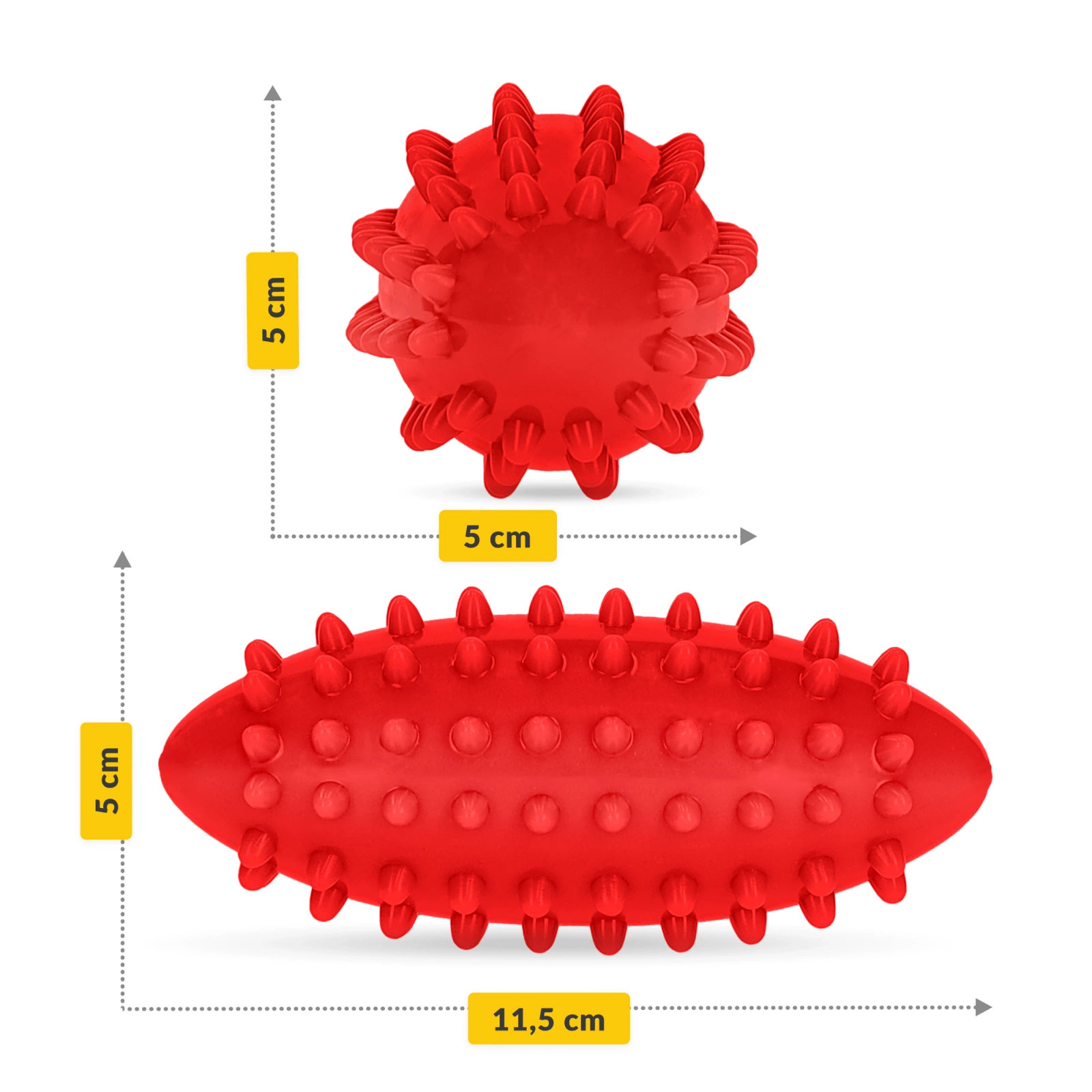 4Fizjo 1804 Sensory Massage Ball, Red