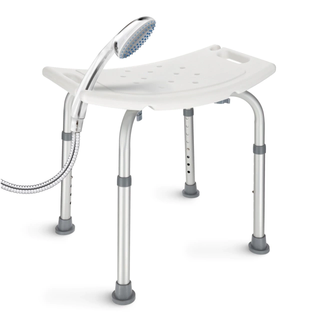 4Fizjo 1488 taisnstūrveida dušas krēsls, balts/pelēks