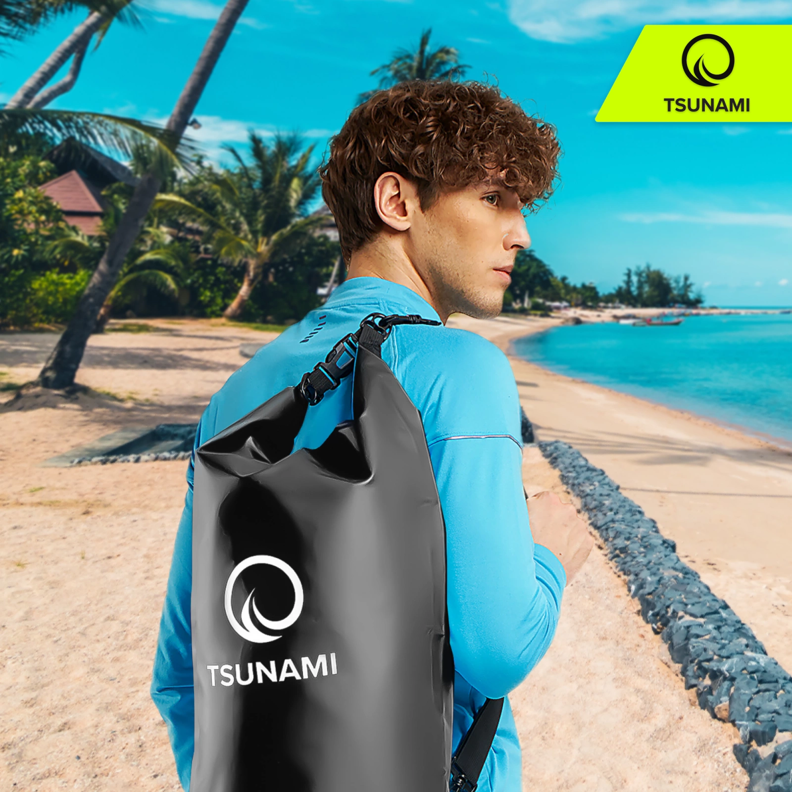 4Fizjo TSUNAMI Waterproof Dry Bag 10L, Black