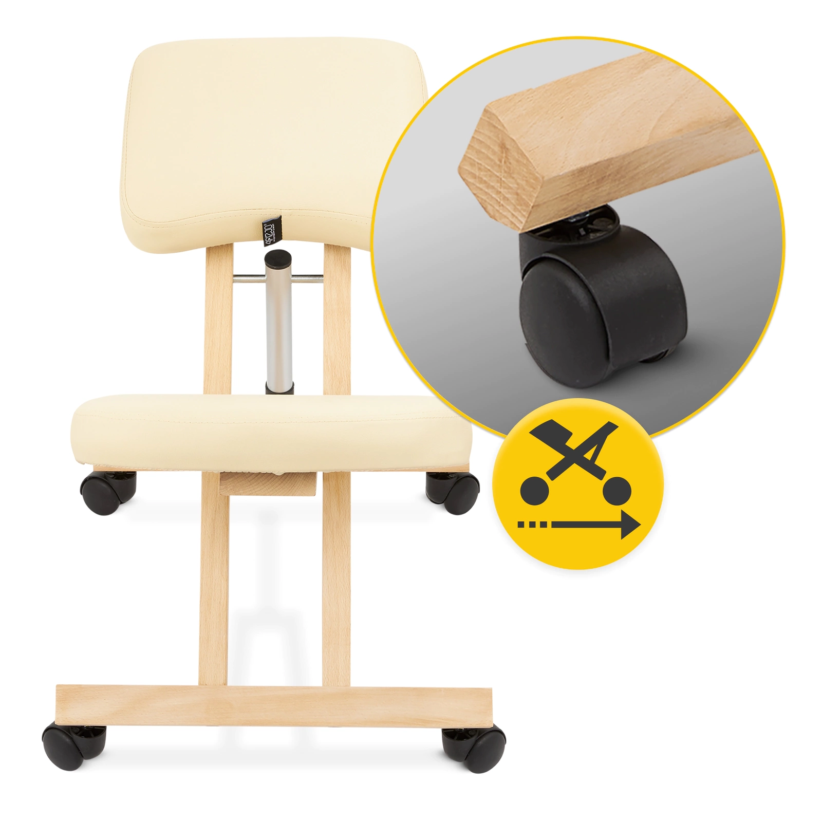 4Fizjo PURE Ergonomic Kneeling Chair, Beige