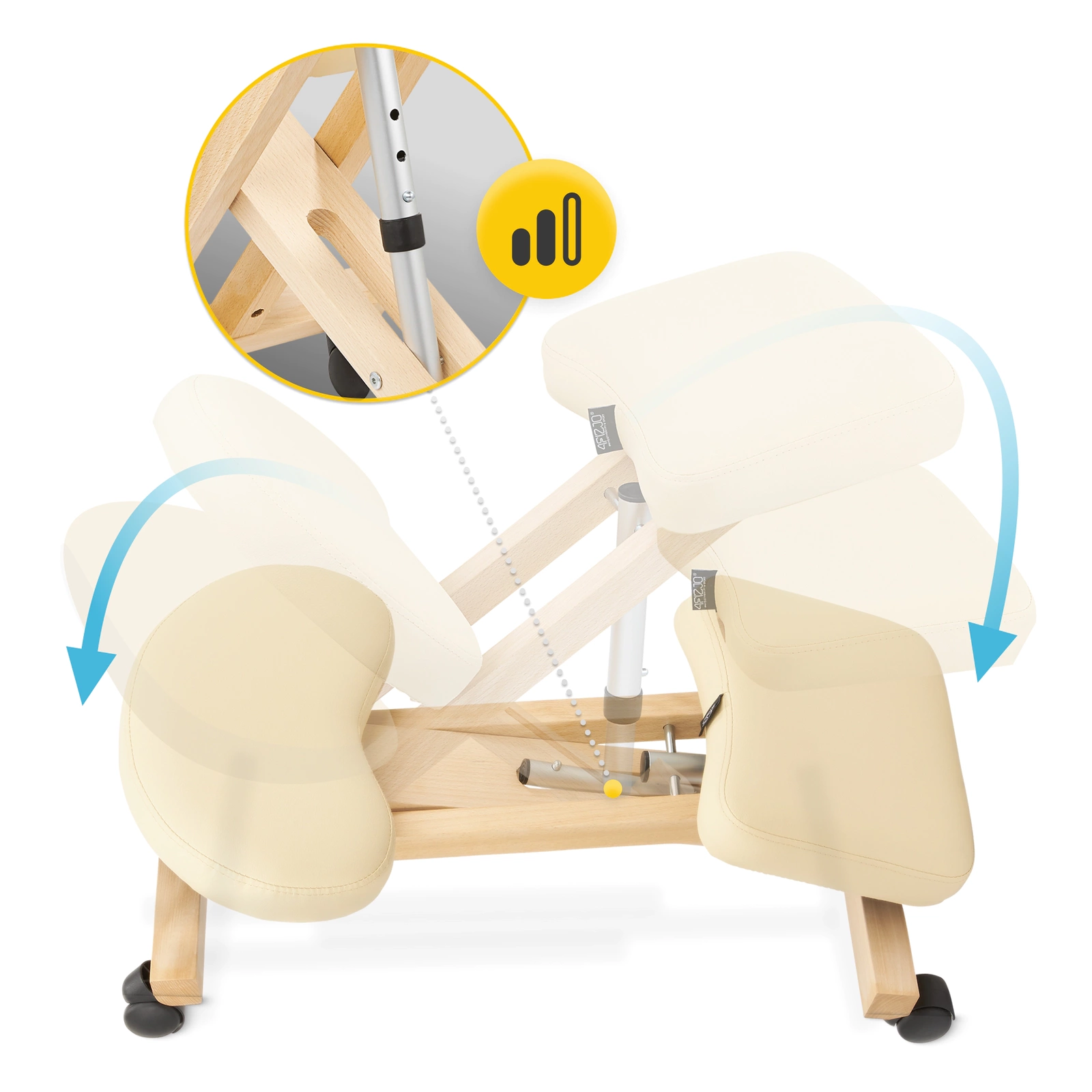4Fizjo PURE Ergonomic Kneeling Chair, Beige