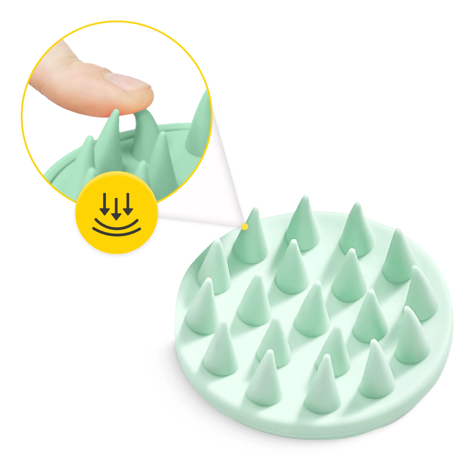 4FIZJO Silicone Scalp Massager Shampoo Brush, Green