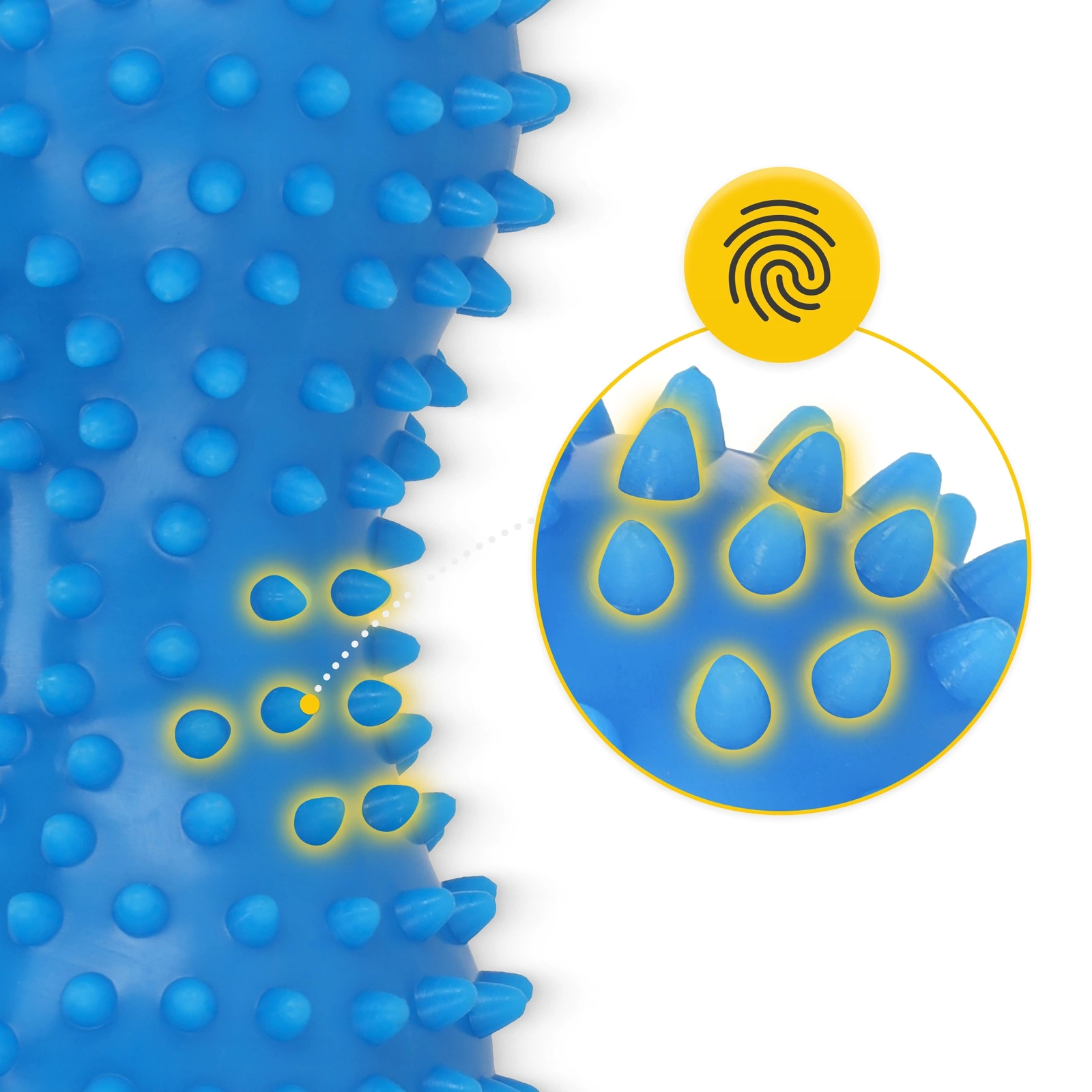 4Fizjo Double Spiky Massage Ball, Blue