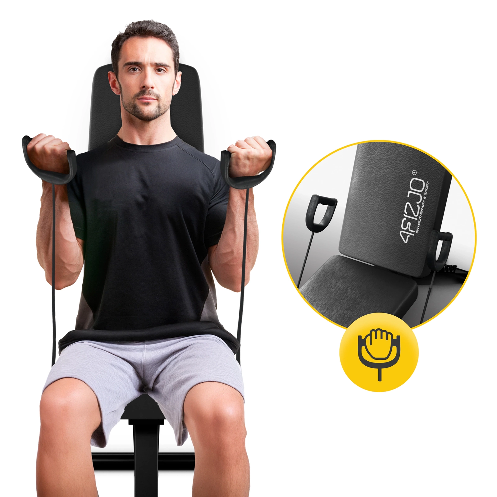 4Fizjo 1504 Adjustable Workout Bench, Black