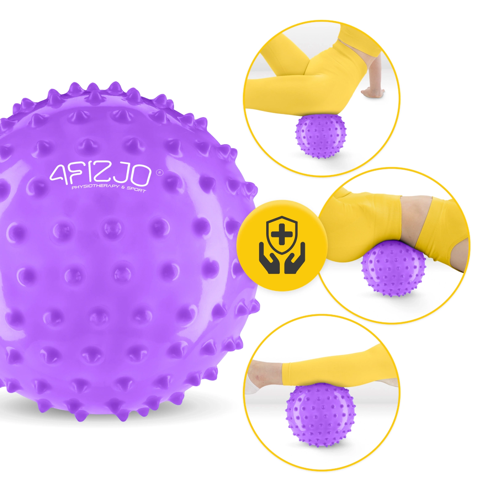 4Fizjo 1870 Sensory Rehabilitation Ball with Spikes, 20 cm, Purple