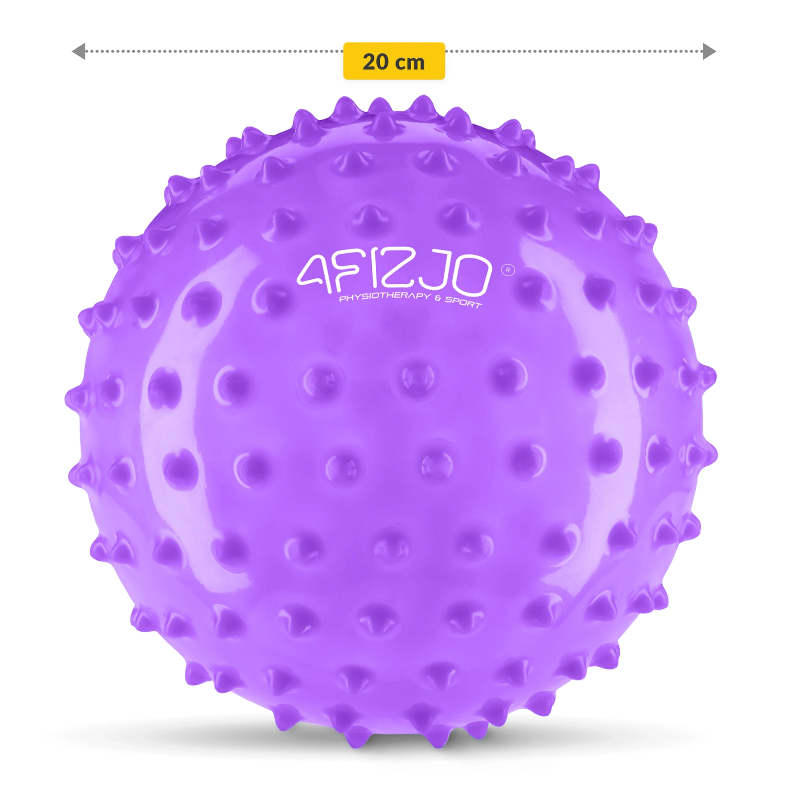 4Fizjo 1870 Sensory Rehabilitation Ball with Spikes, 20 cm, Purple