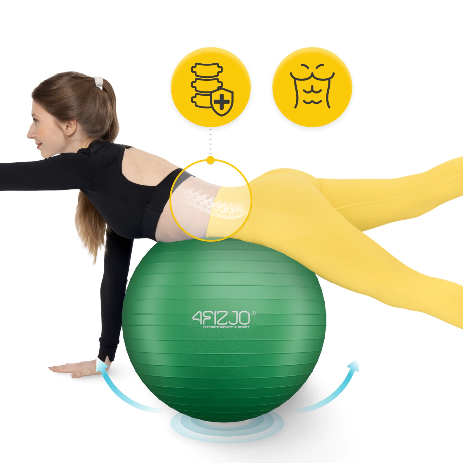4Fizjo Reh Ball Exercise Ball 55 cm, Green
