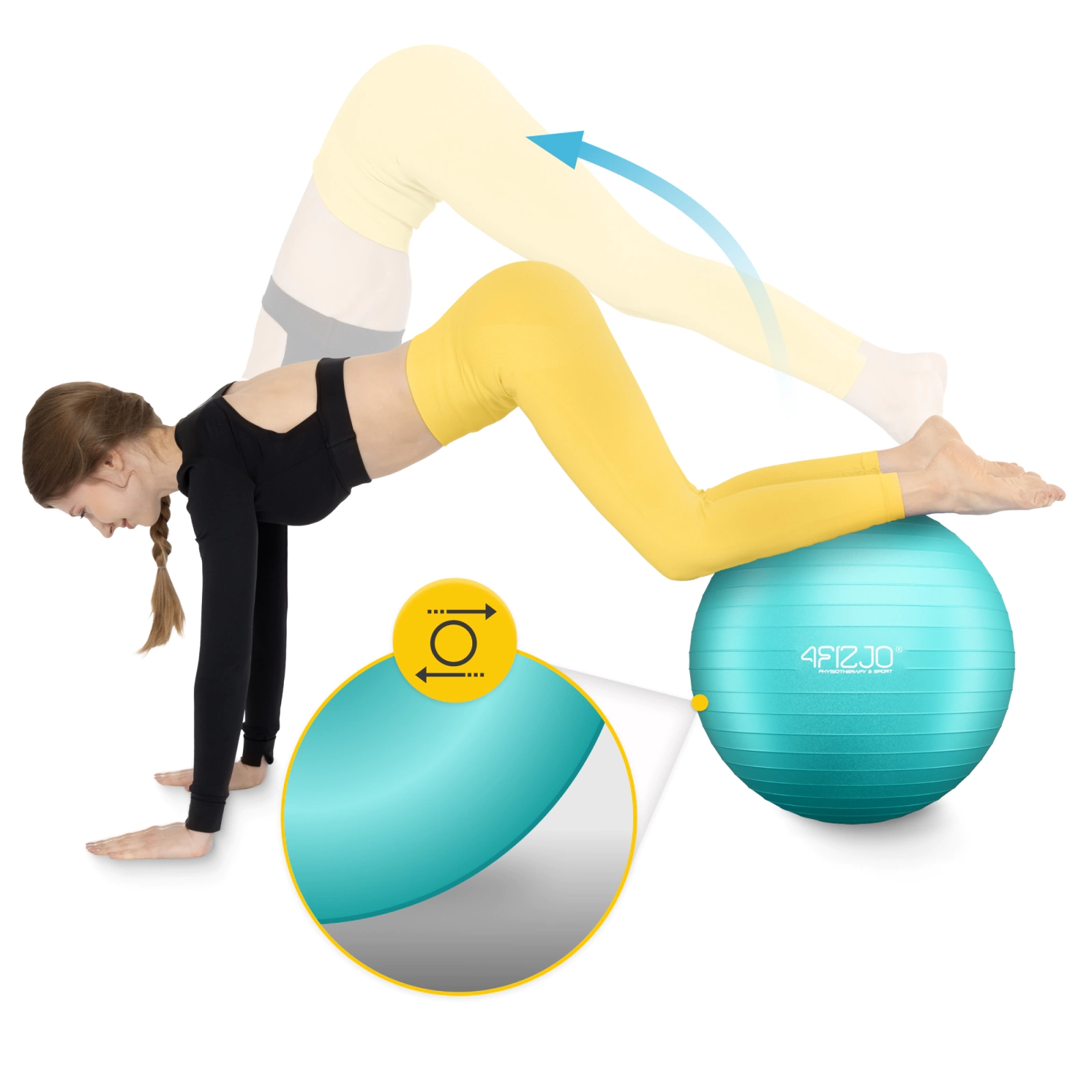 4Fizjo 1807 Gymnastic Ball 55 cm, Mint