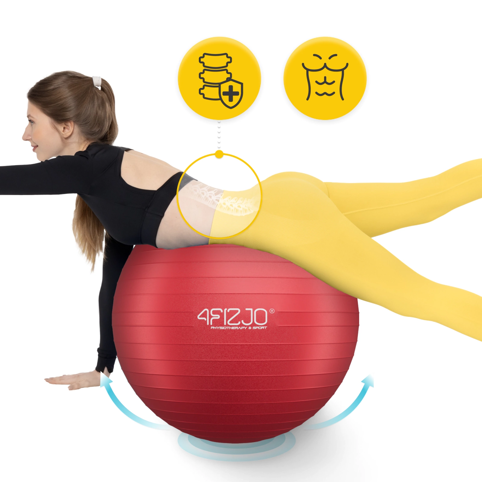 4Fizjo Reh Ball vingrošanas bumba, 85 cm, sarkana
