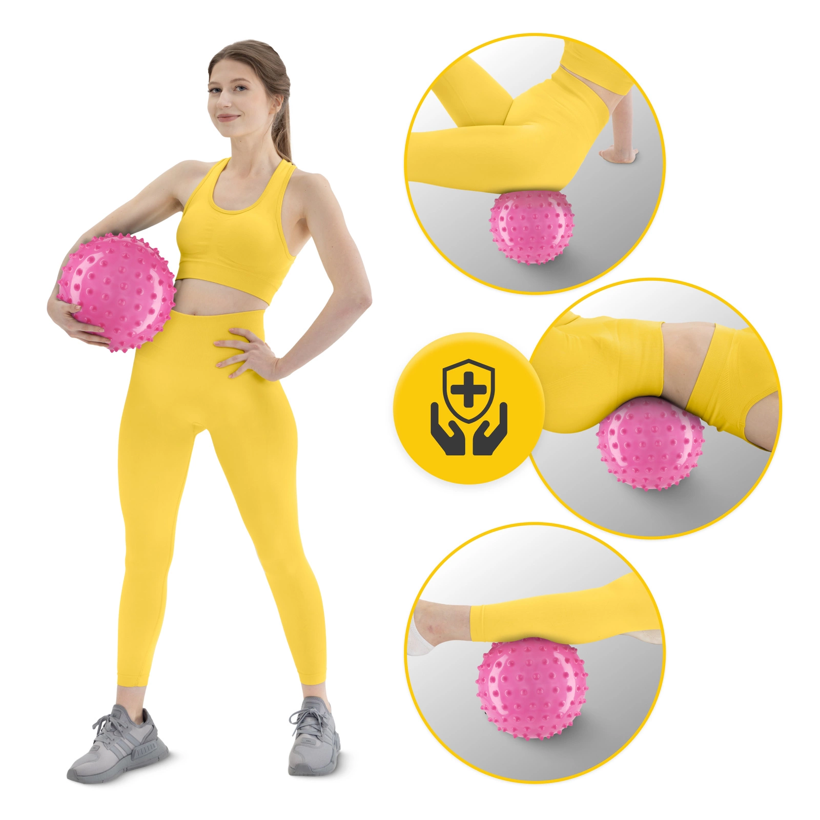 4Fizjo Spiky Rehabilitation Ball 20 cm, Pink