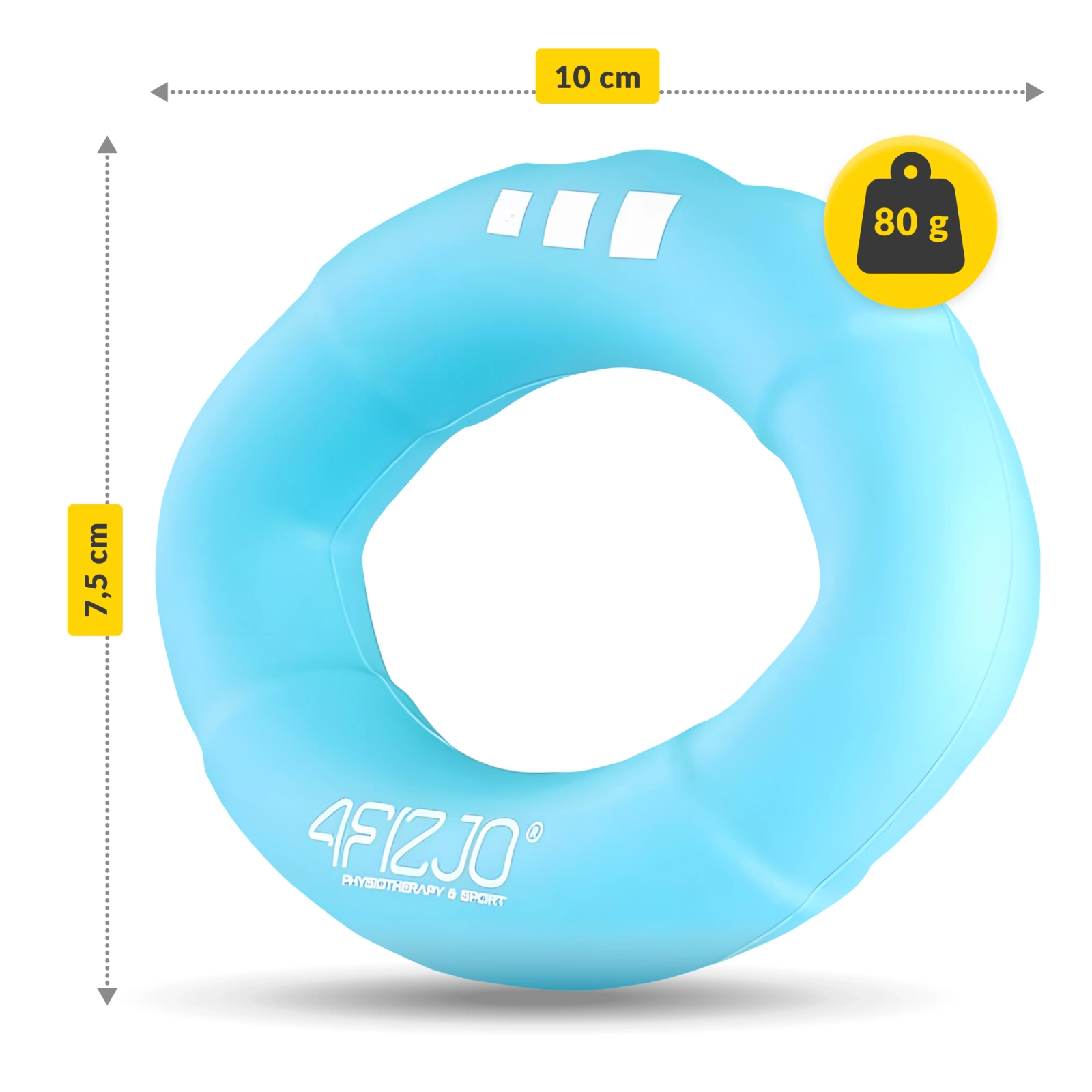 4Fizjo 380 Silicone Hand Grip Strengthener, 22 kg, Blue