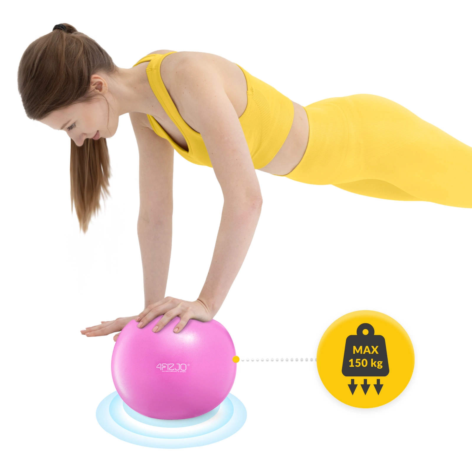 4Fizjo Pilates and Rehabilitation Ball 22 cm, Pink
