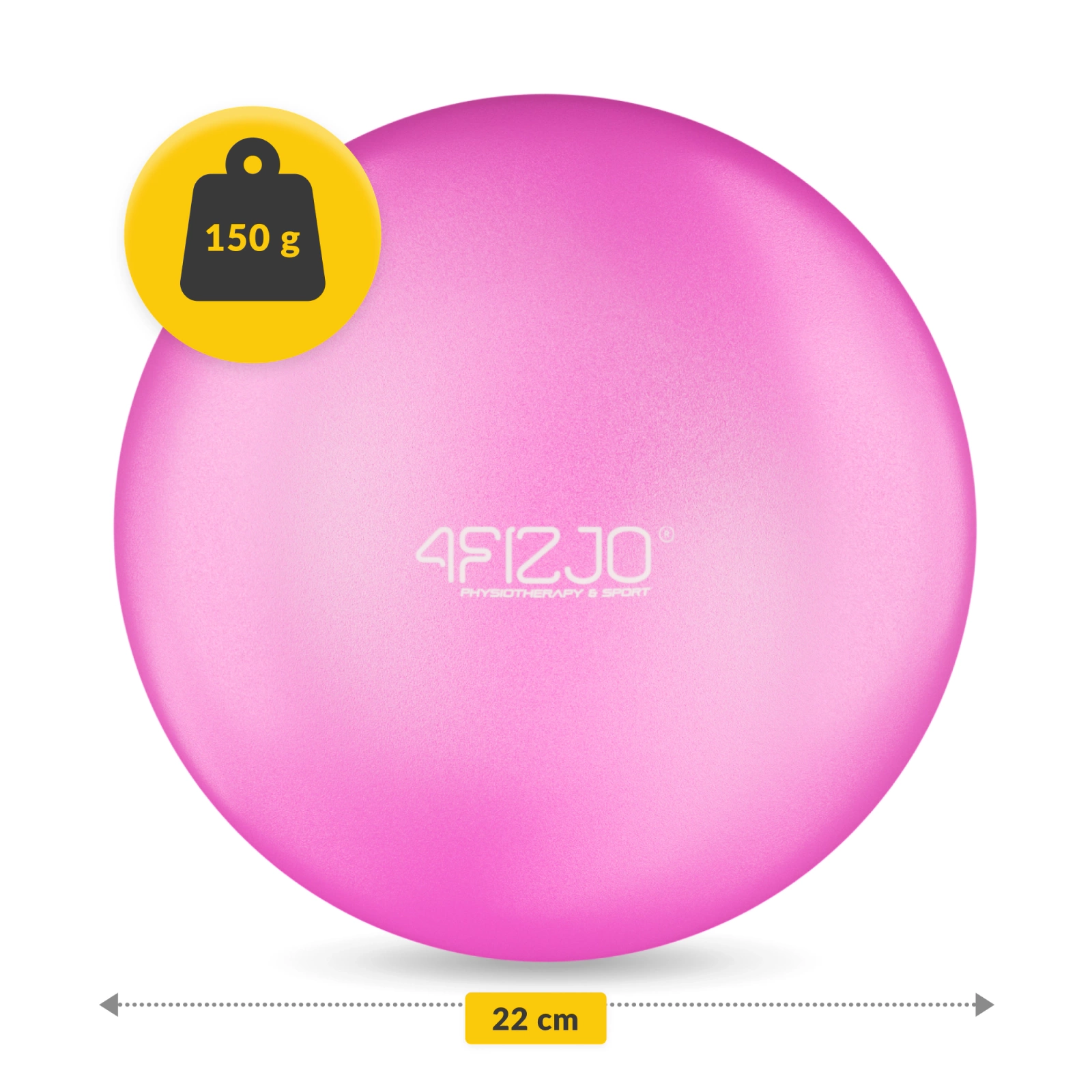 4Fizjo Pilates and Rehabilitation Ball 22 cm, Pink