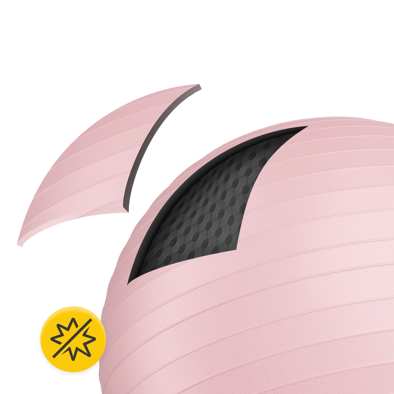 4FIZJO Inflatable Exercise & Rehabilitation Ball 55 cm, Pink