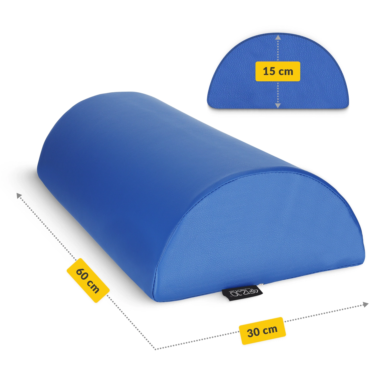 4FIZJO Rehabilitation Half-Round Bolster for Massage and Therapy, Blue