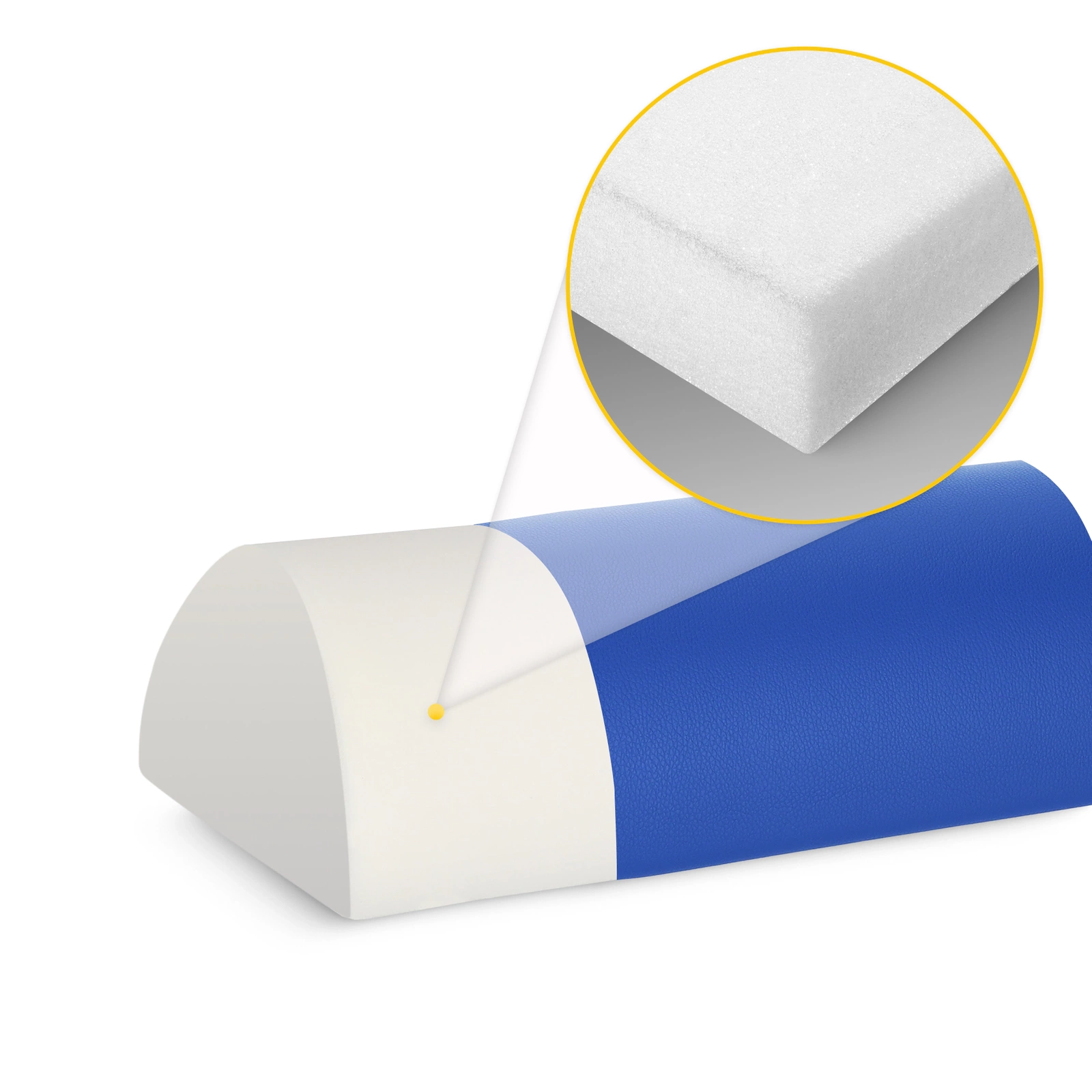 4FIZJO Rehabilitation Half-Round Bolster for Massage and Therapy, Blue