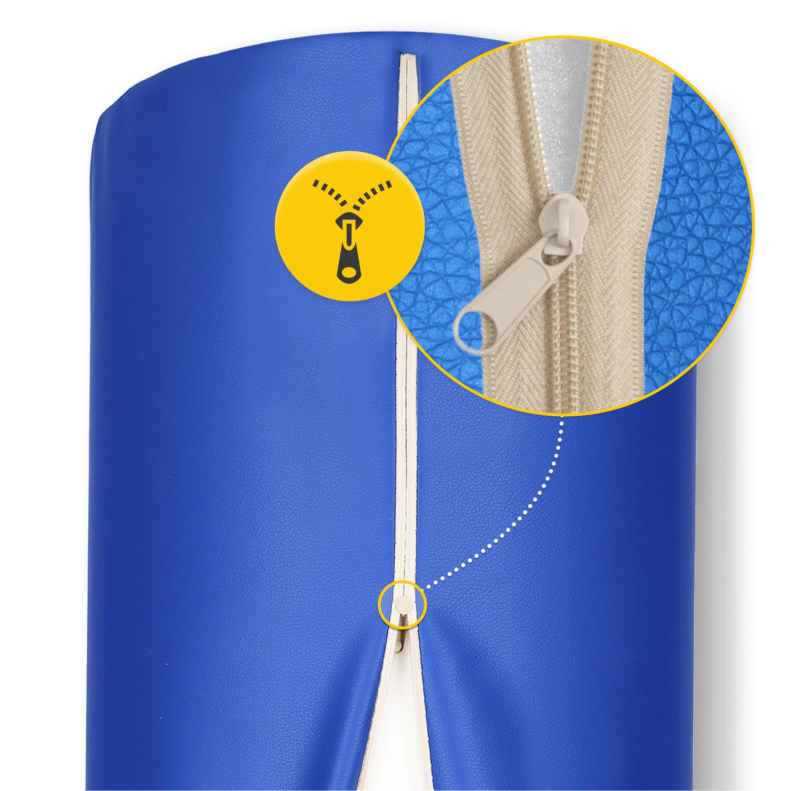 4FIZJO Rehabilitation Bolster for Massage and Physical Therapy 100 x 30 cm, blue
