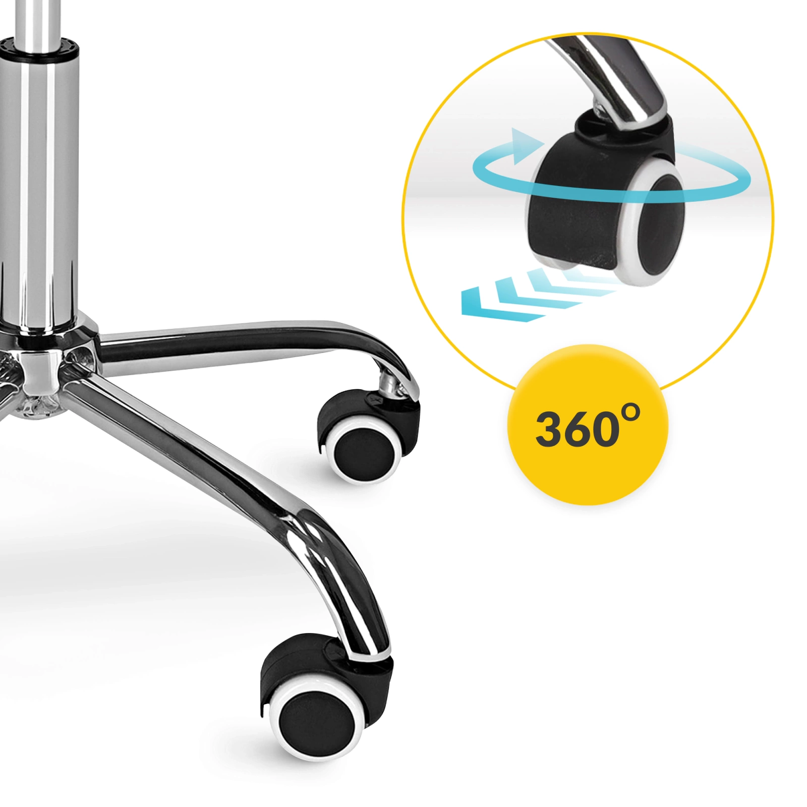 4Fizjo ERGO Ergonomic Saddle Massage Stool, Black