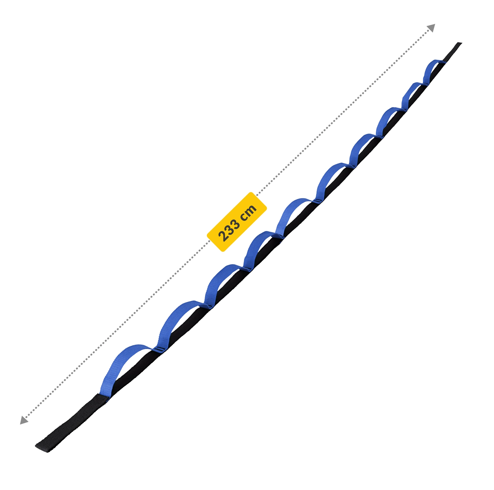 4Fizjo 1709 Gymnastic Stretching and Yoga Strap, Blue/Black